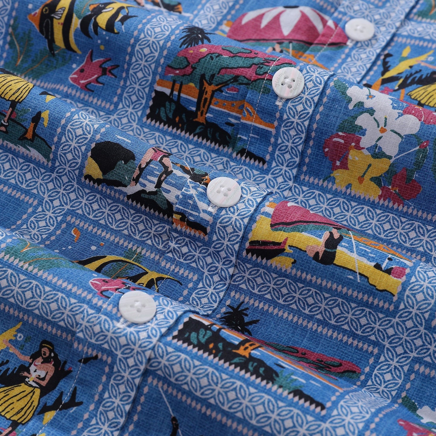 Men's Hawaiian Shirt Aloha From Hawaii Print Cotton Button-down Short Sleeve Aloha Shirt
