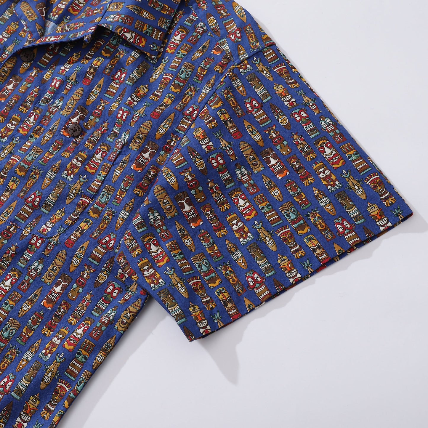 1940s Hawaiian Shirt For Men TIkI Set Shirt Camp Collar 100% Cotton