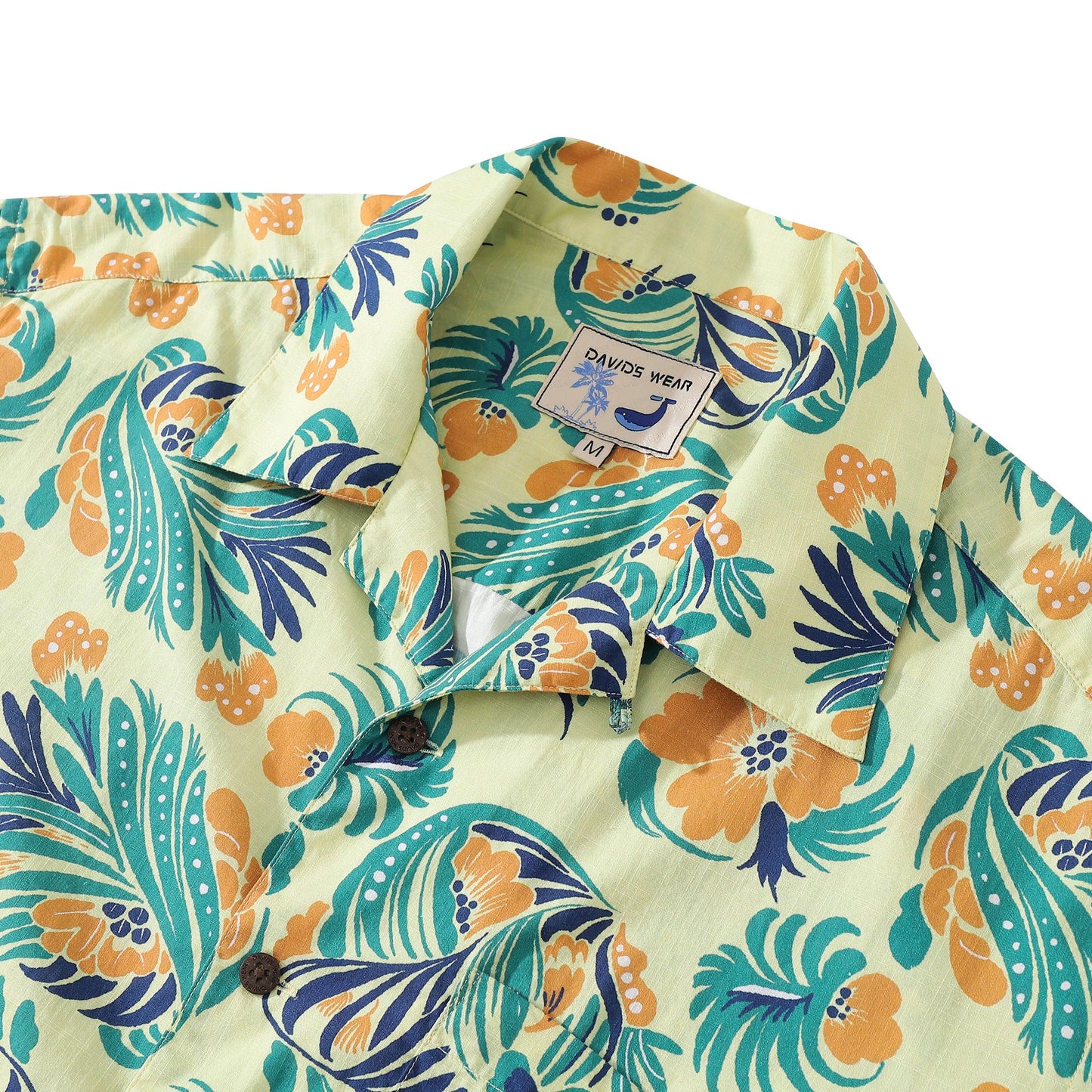 Men's Hawaiian Shirt Hula Time Print Cotton Camp Shirt