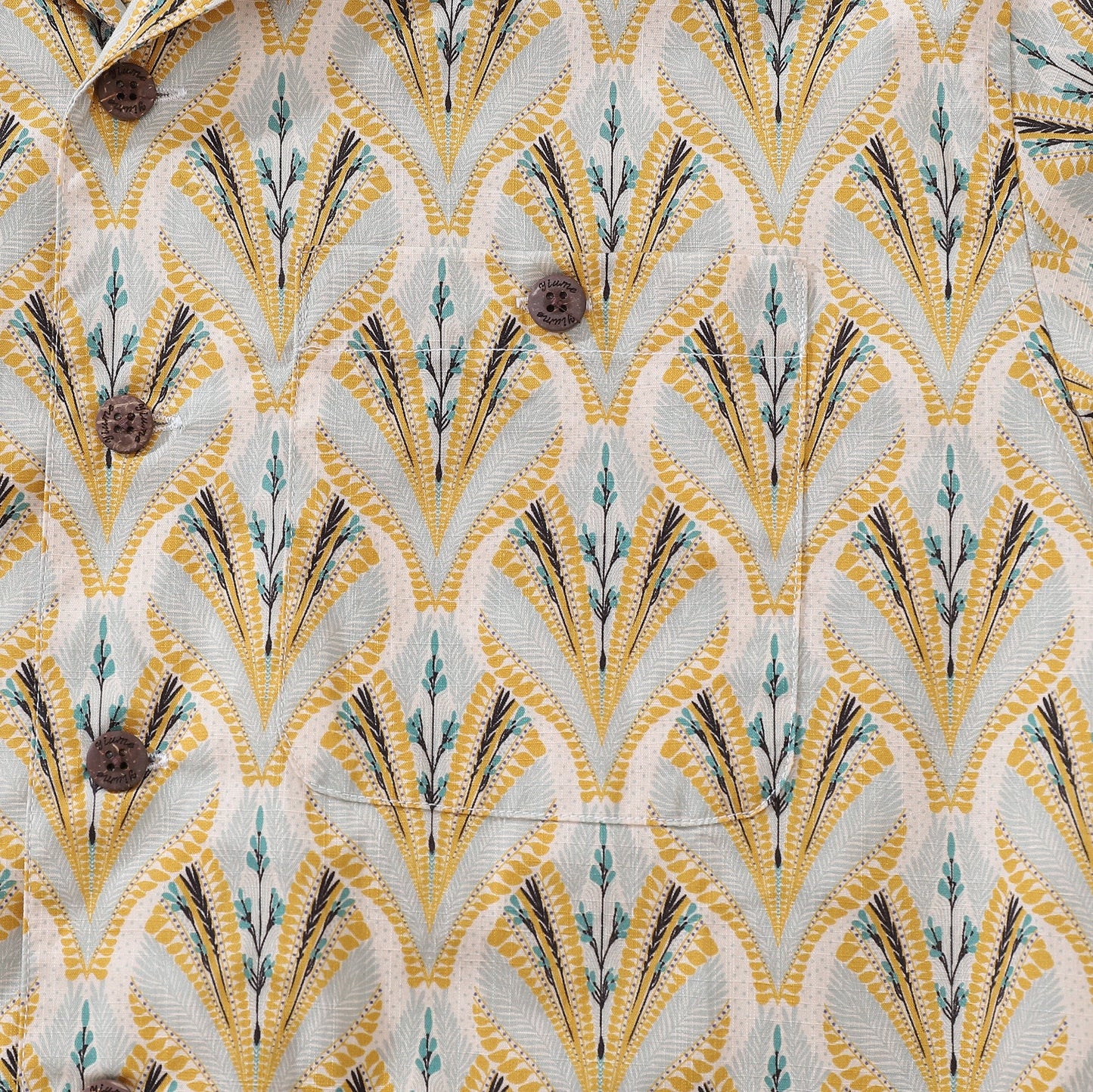 Hawaiian Shirt For Men Terrarium By Kate Lower Shirt Camp Collar 100% Cotton