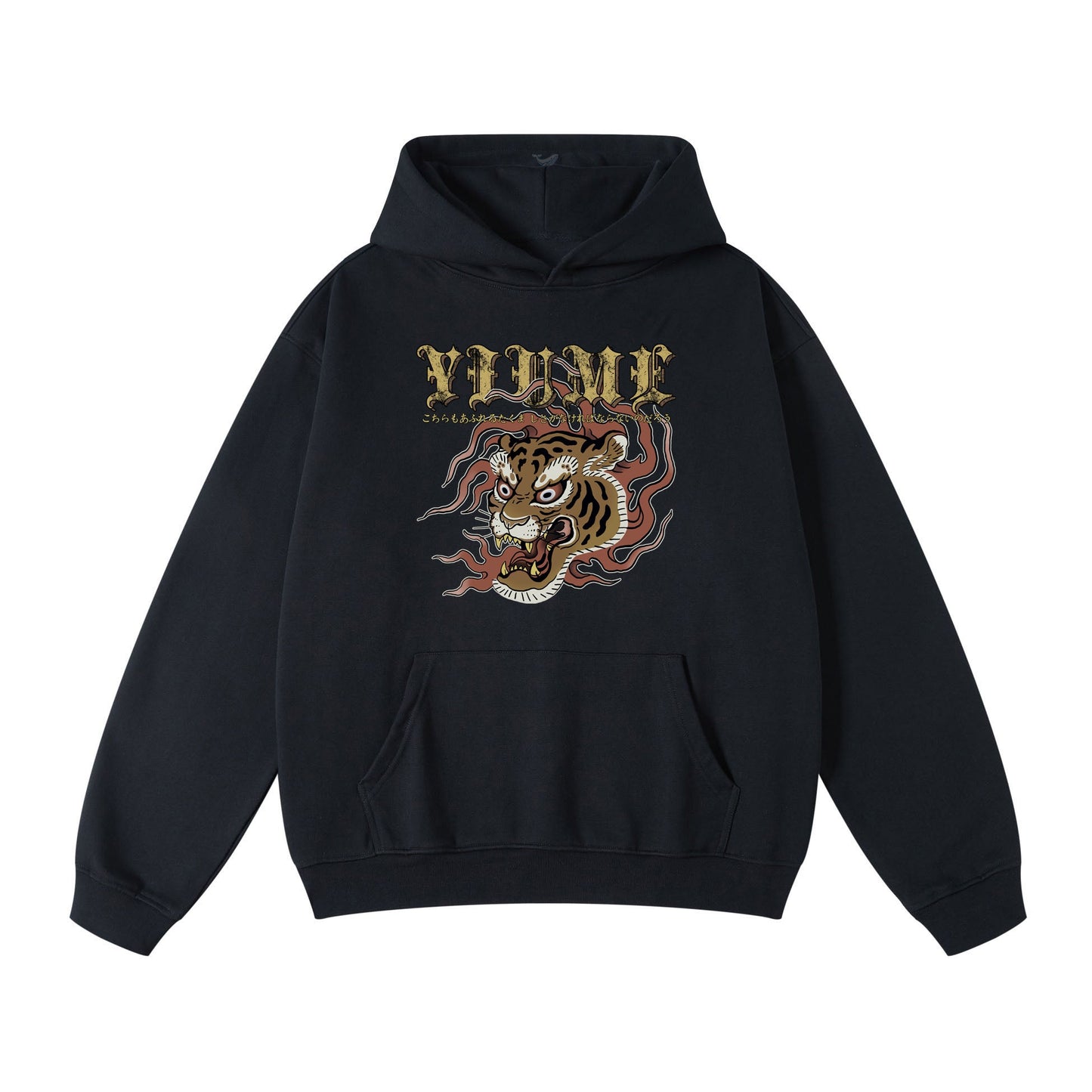 Hawaiian Hoodie For Men Tiger Strength Print Hoodie
