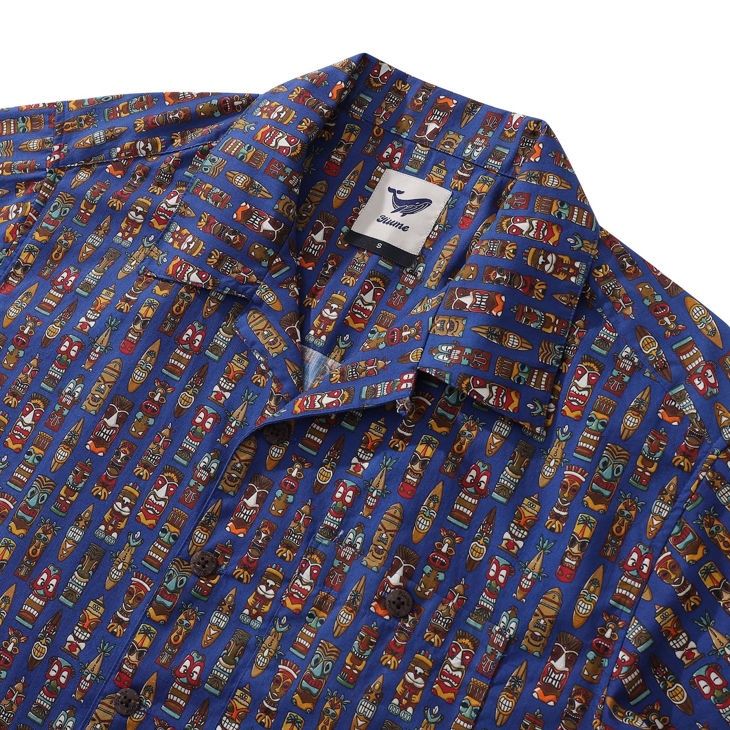 1940s Hawaiian Shirt For Men TIkI Set Shirt Camp Collar 100% Cotton