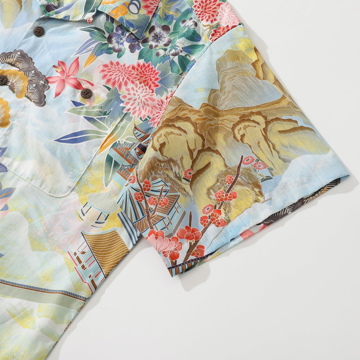 Men's Japanese Cotton Shirt 1950s Vintage Hawaiian Shirt For Men