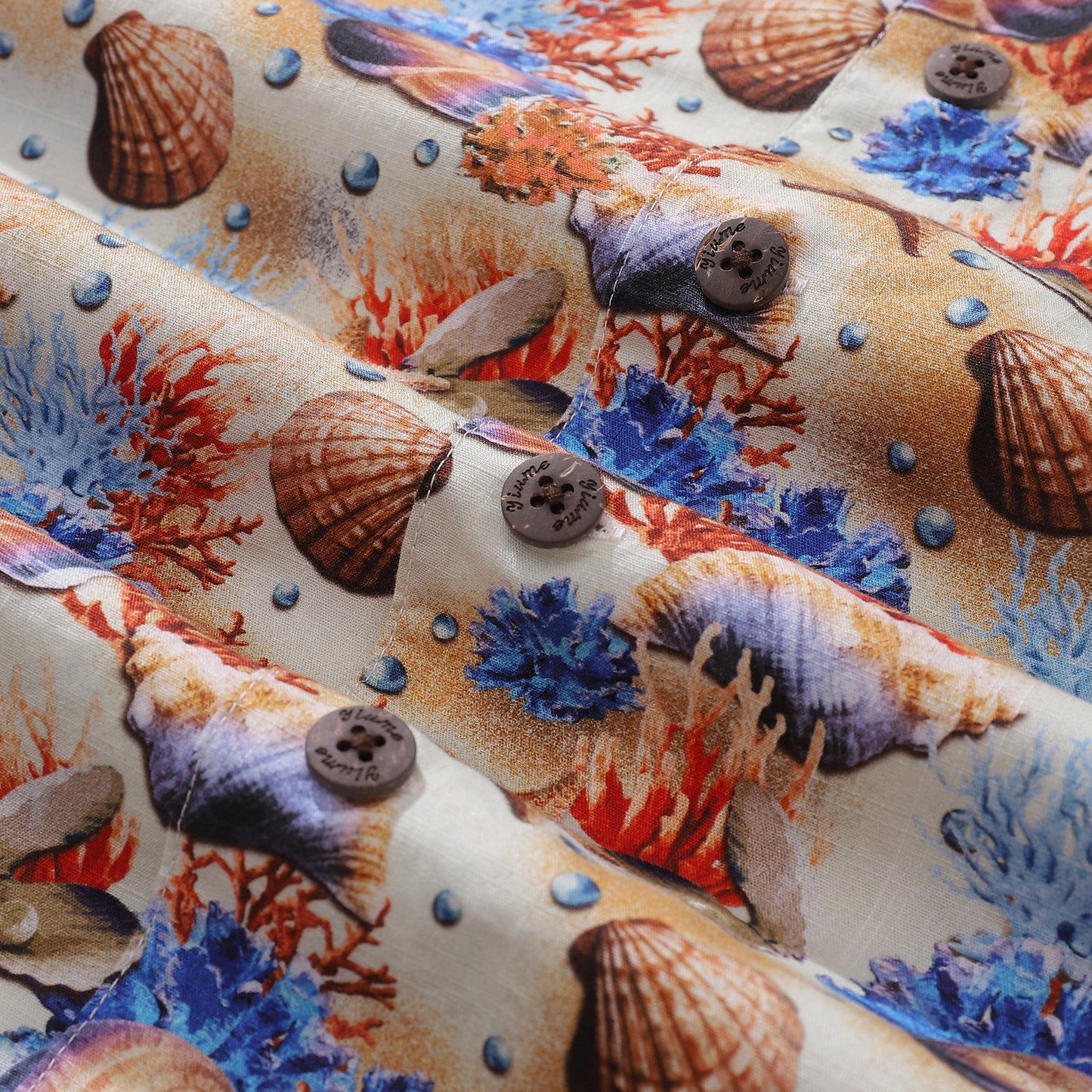 Hawaiian Shirt For Men Secrets of the Sea Shirt Camp Collar 100% Cotton