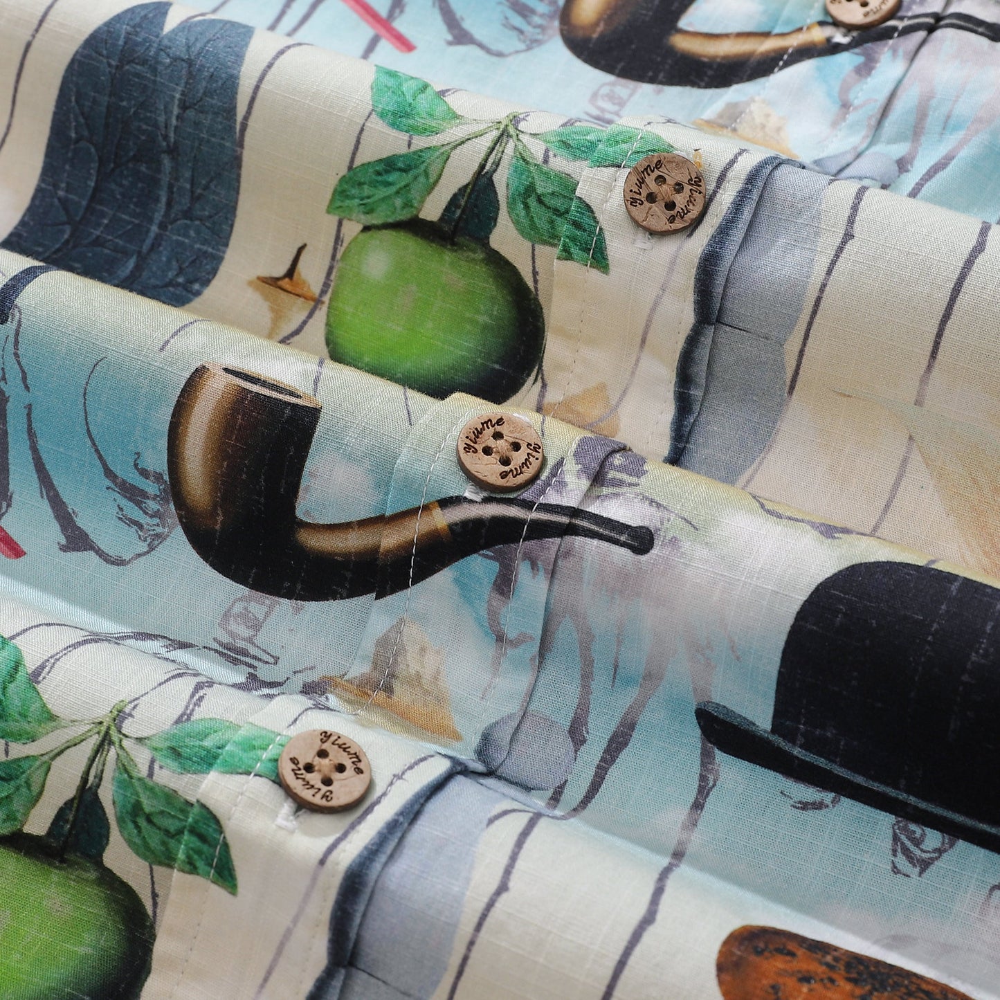 Men's Hawaiian Shirt Surreal fantasy Cotton Button-down Short Sleeve Aloha Shirt