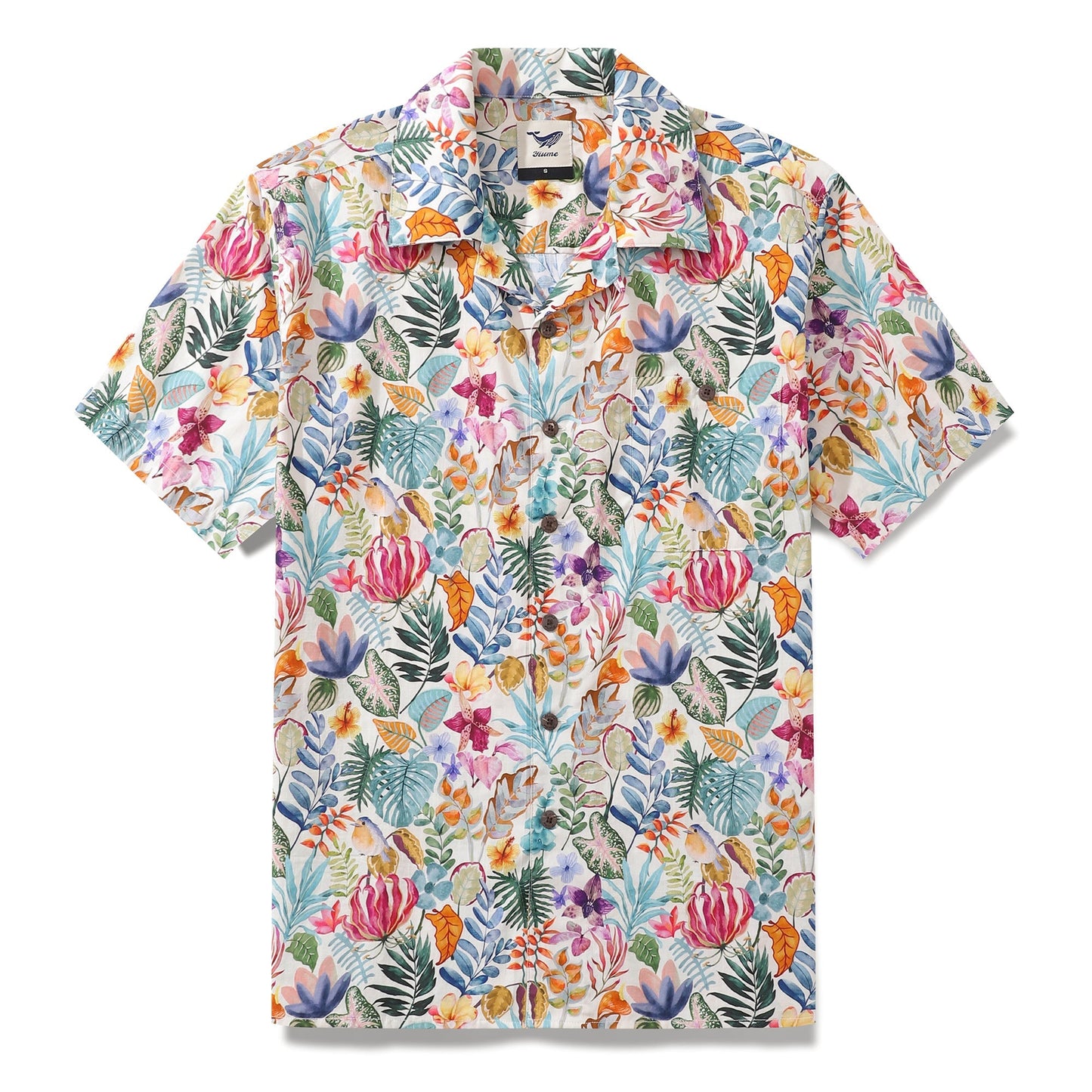 1930s Vintage Hawaiian Shirt For Men Afternoon Garden Shirt Camp Collar 100% Cotton