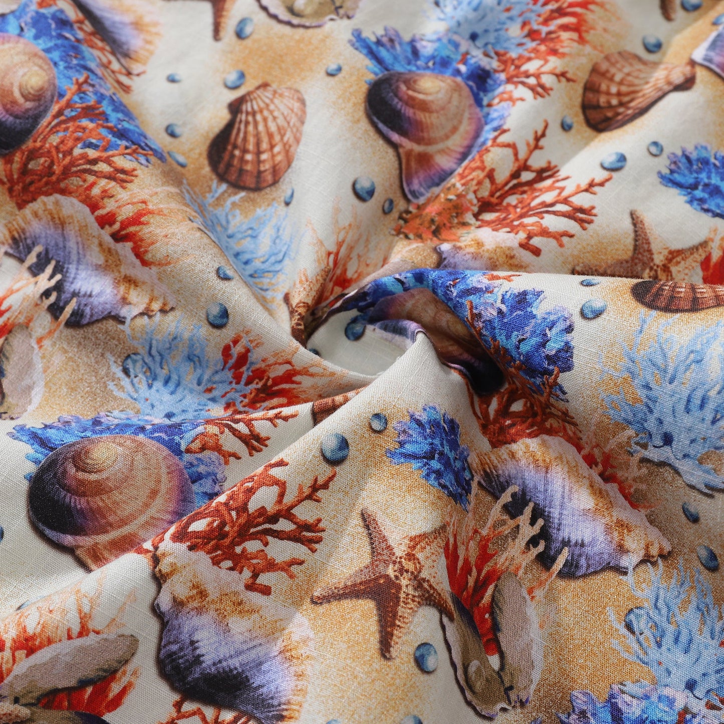 Hawaiian Shirt For Men Secrets of the Sea Shirt Camp Collar 100% Cotton