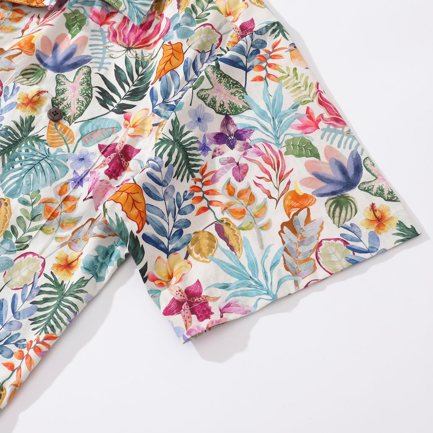 1930s Vintage Hawaiian Shirt For Men Afternoon Garden Shirt Camp Collar 100% Cotton
