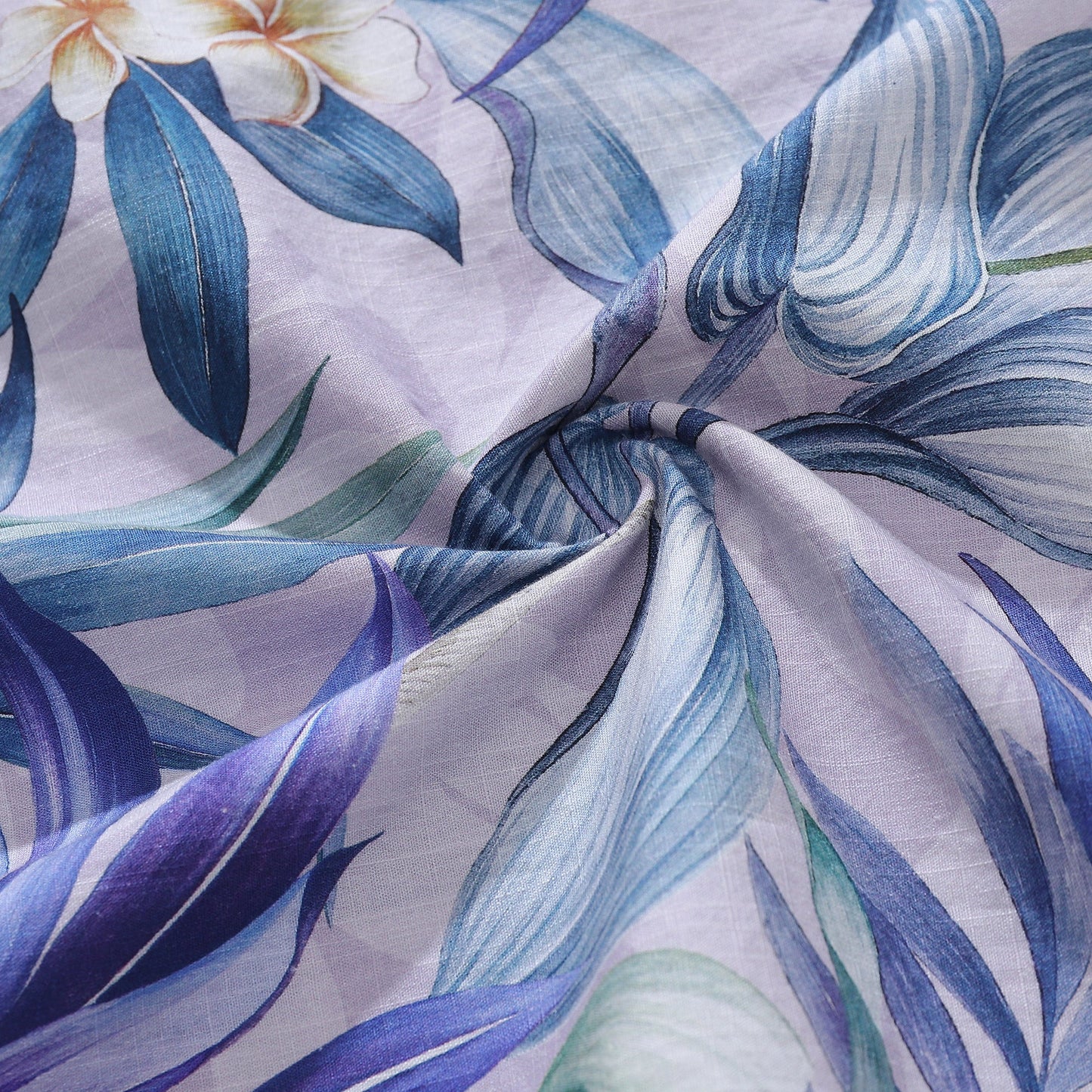 Hawaiian Shirt For Men Dreamy Flower Painting Shirt Camp Collar 100% Cotton