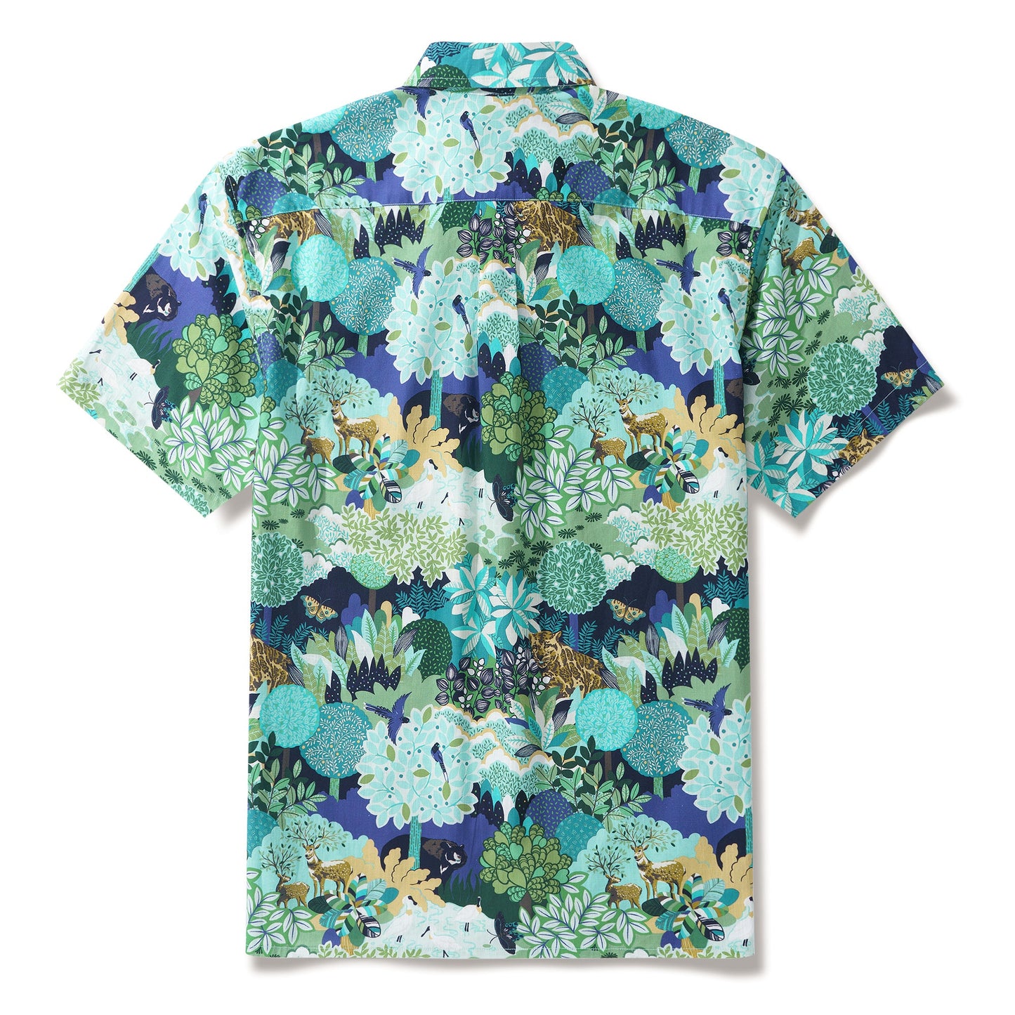Men's Island Shirt 100% Cotton Aloha Shirt Short Sleeve Button-down Hawaiian Shirt Formosan Wonderland By Chris Chun