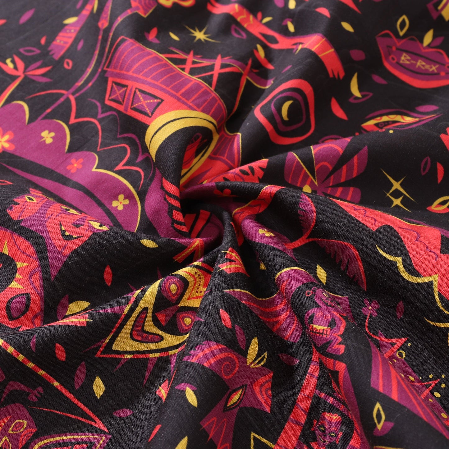 Tropical Hawaiian Shirt For Men The Tiki Bar Button-down Short Sleeve 100% Cotton Shirt