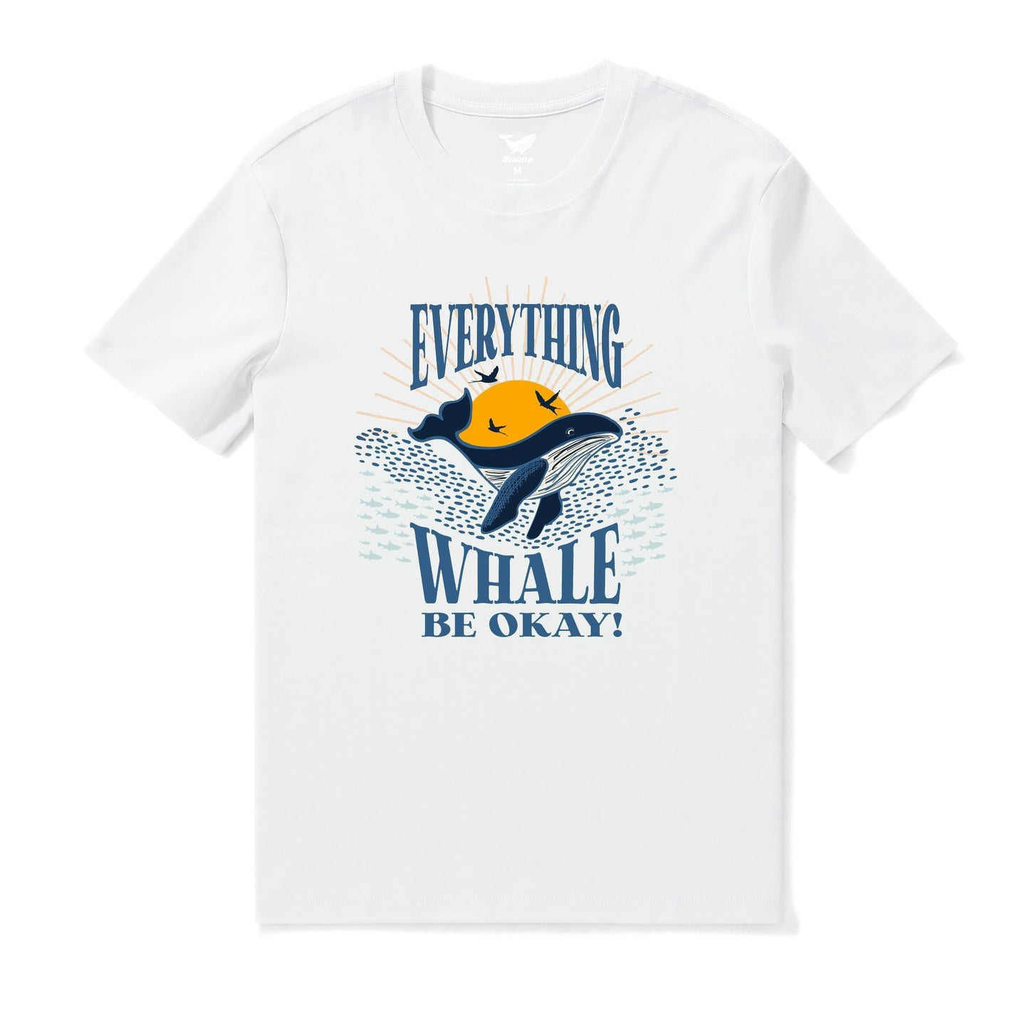 Hawaiian Tee For Men Sunset Whale Chorus Tee Crew Neck 100% Cotton