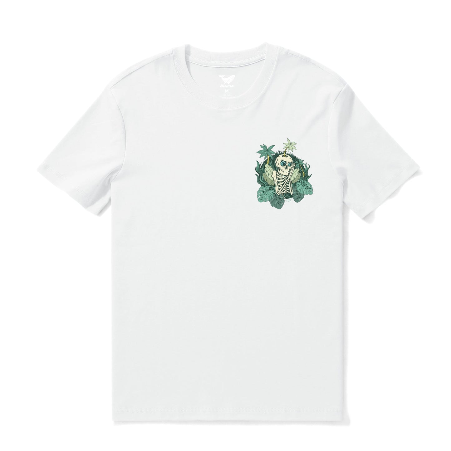 Hawaiian Tee For Men Mind Surfing By Loindaflow Tee Crew Neck 100% Cotton - WHITE