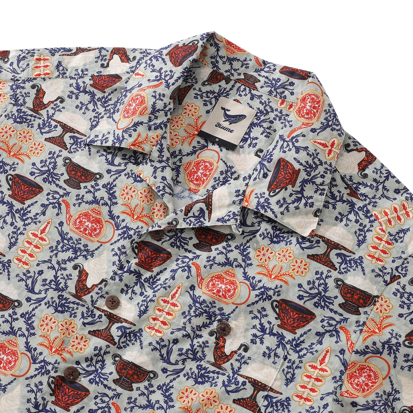 Hawaiian Shirt For Cookies and Semla Fika By Wipada Kulenkampff Shirt Camp Collar 100% Cotton