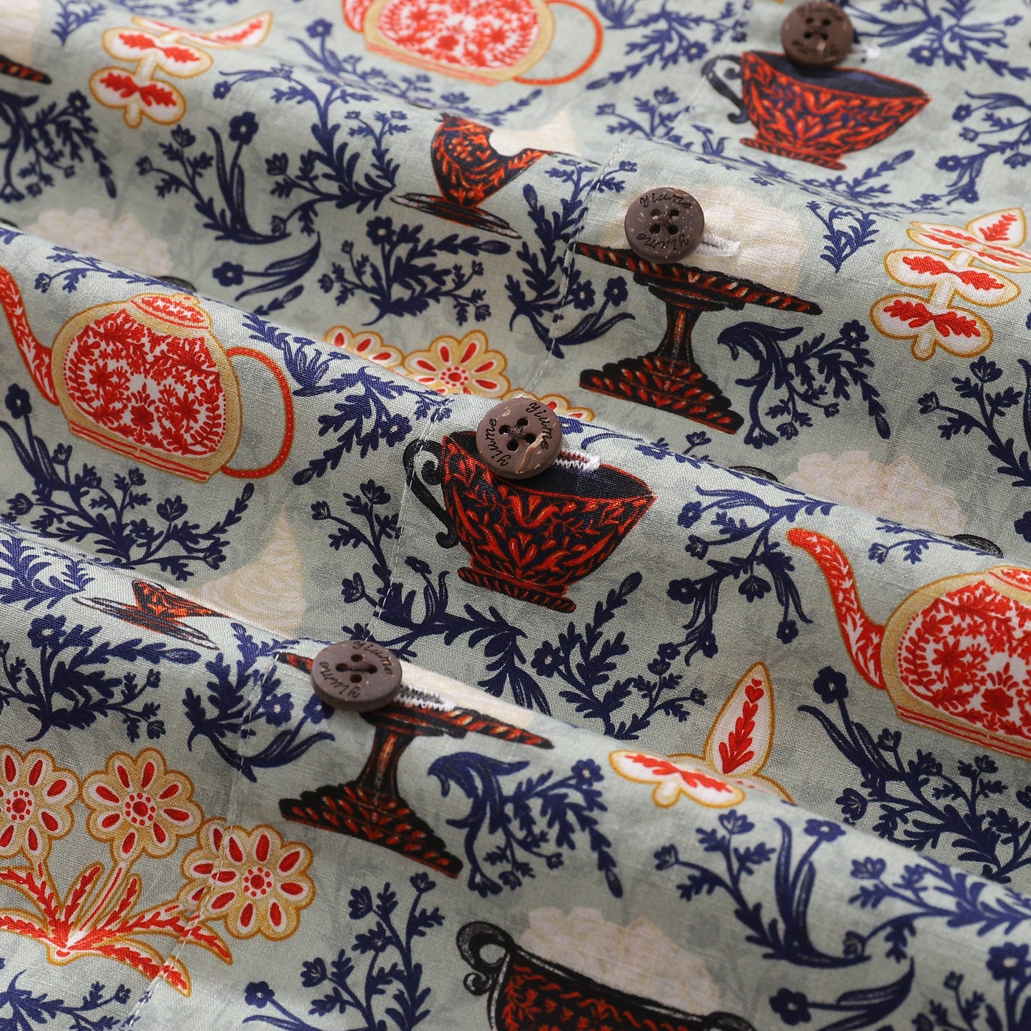 Hawaiian Shirt For Cookies and Semla Fika By Wipada Kulenkampff Shirt Camp Collar 100% Cotton