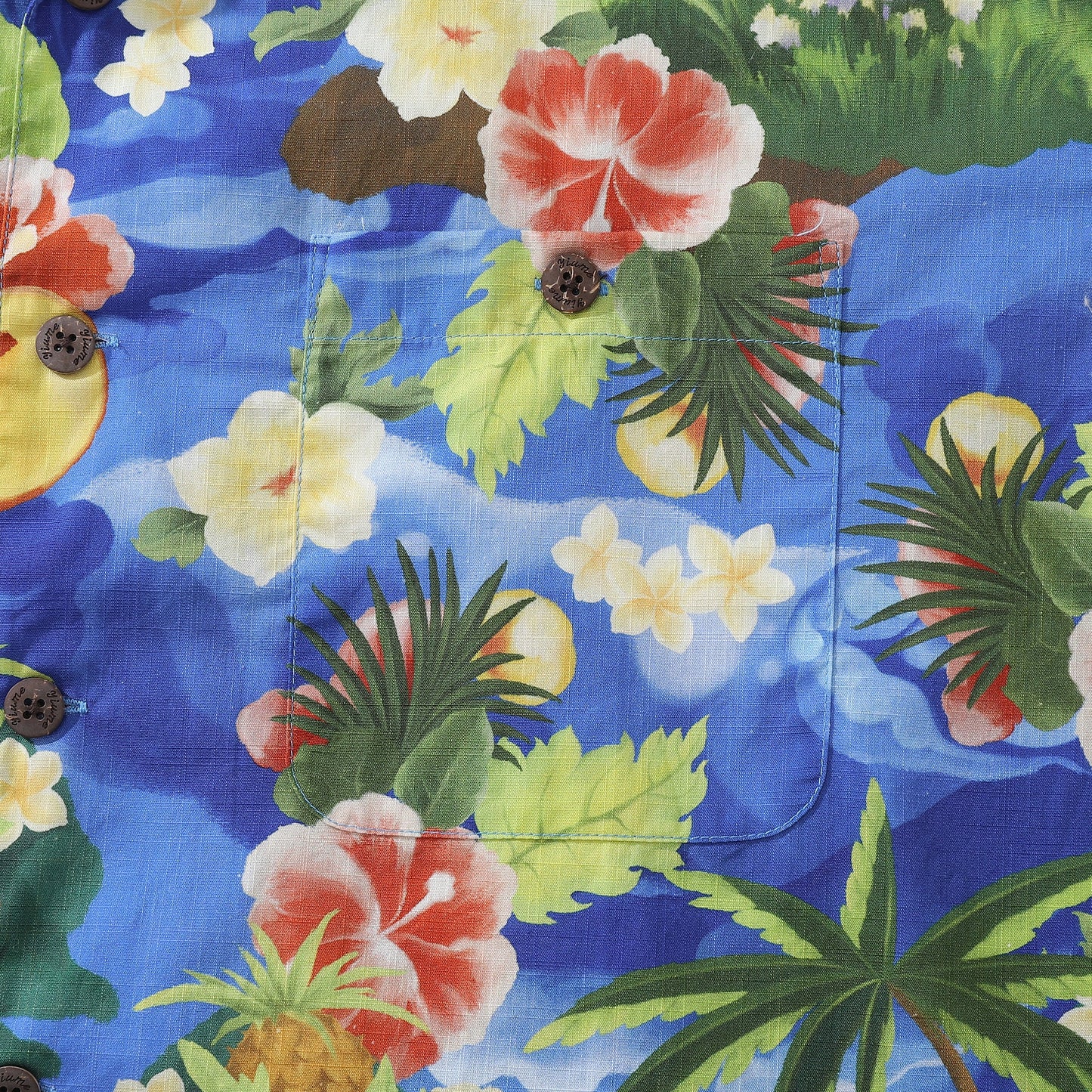 1960s Vintage Hawaiian Shirt For Men Island Folk Song Shirt Camp Collar 100% Cotton
