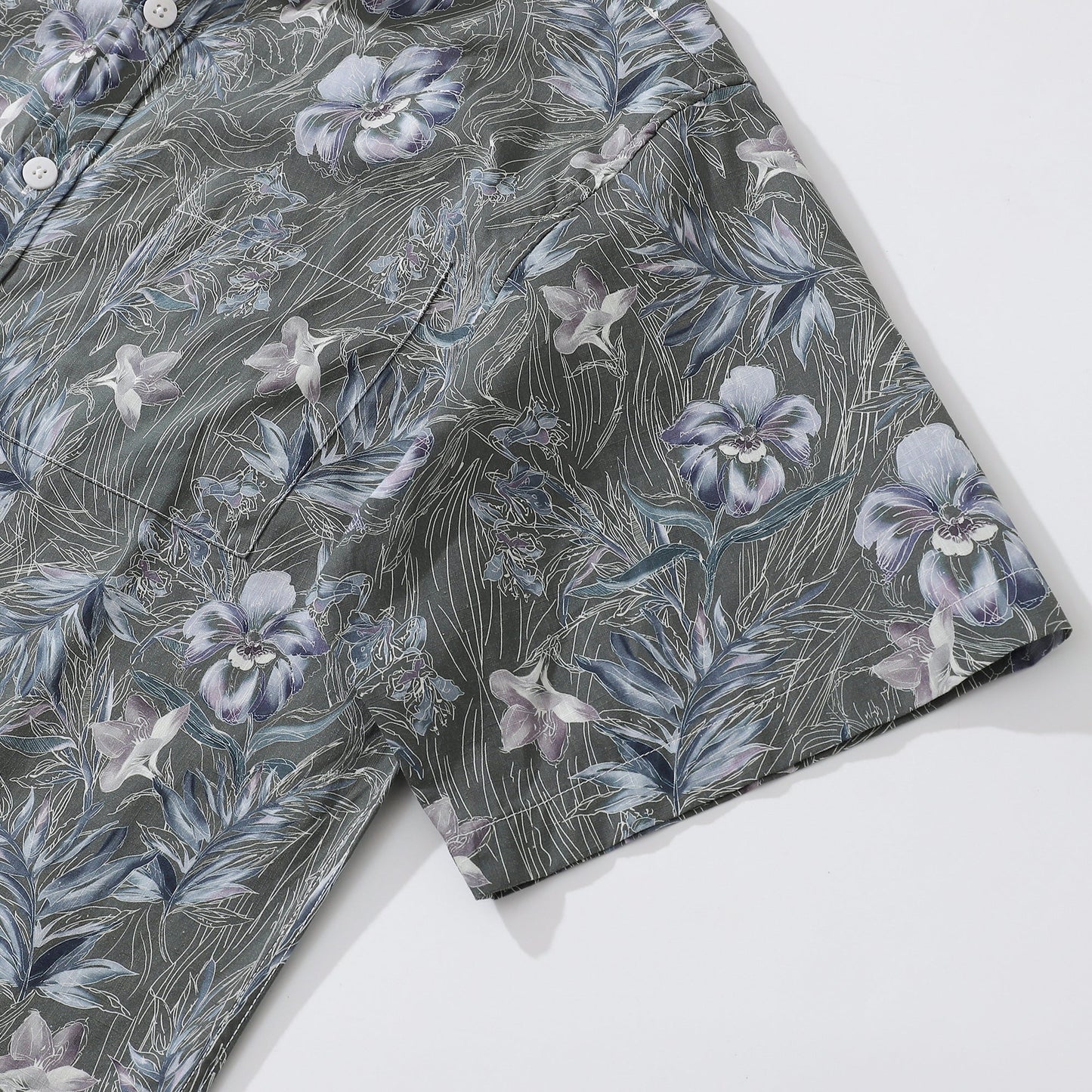 Hawaiian Shirts For Men 1920s Vintage Cotton Misty Garden Short Sleeve Aloha Shirt