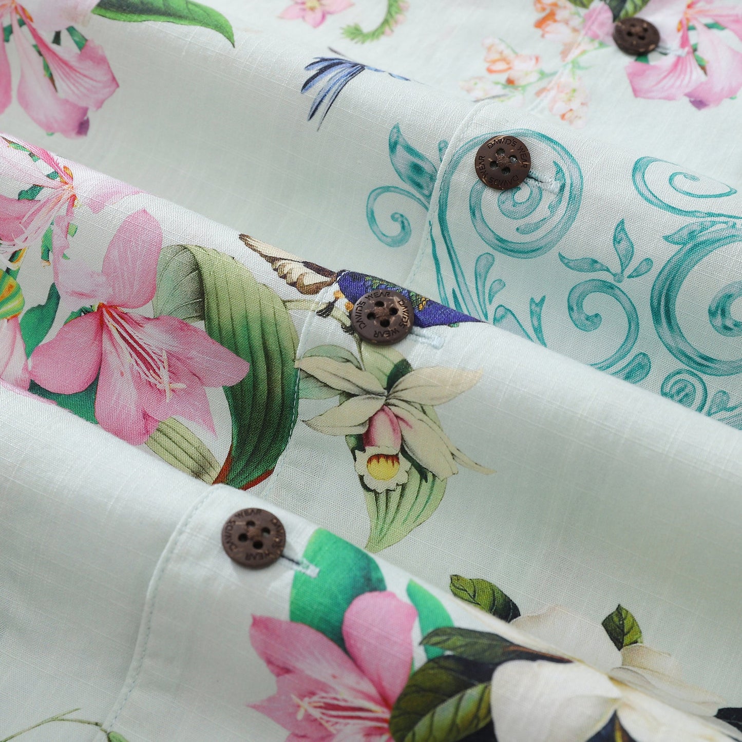 Hawaiian Shirts For Men Hummingbird Print Shirt 100% Cotton