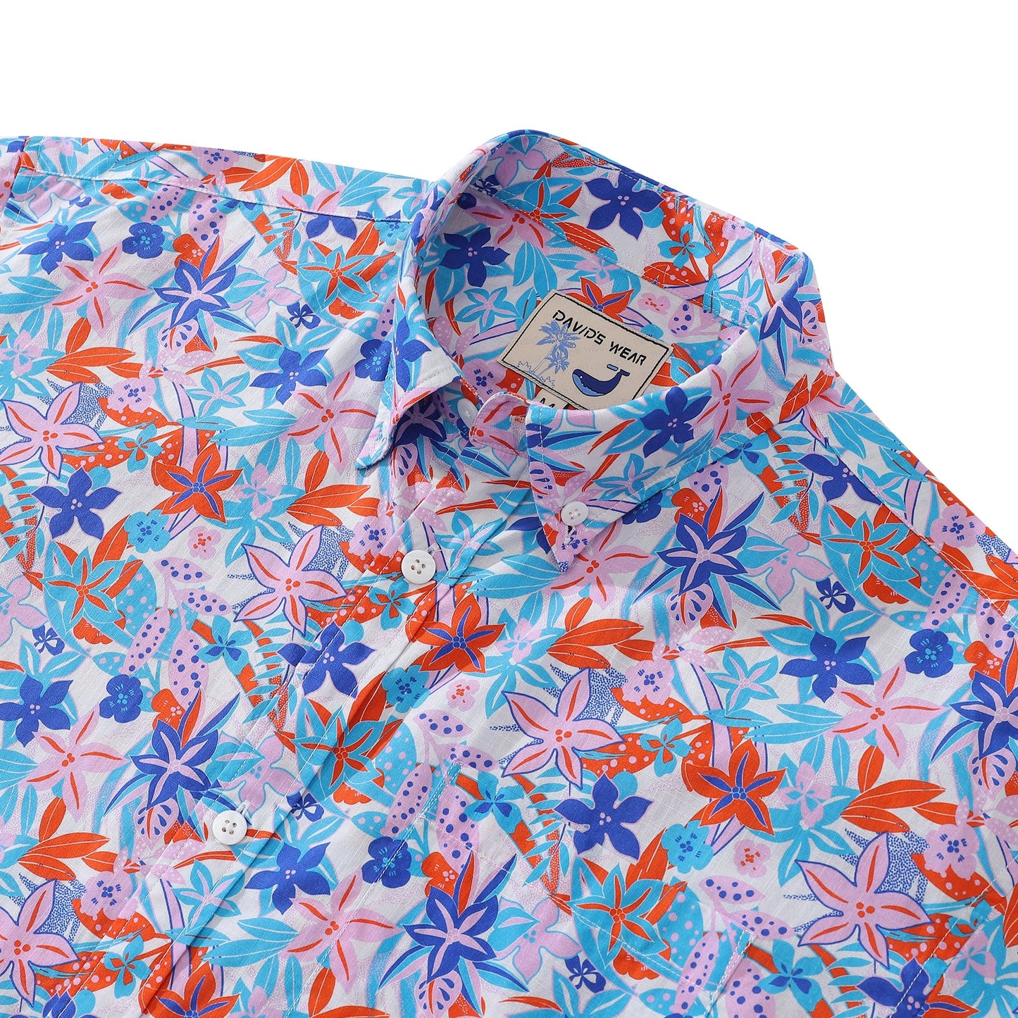 Hawaiian Shirts For Men Summer Passion Print Shirt Short Sleeve