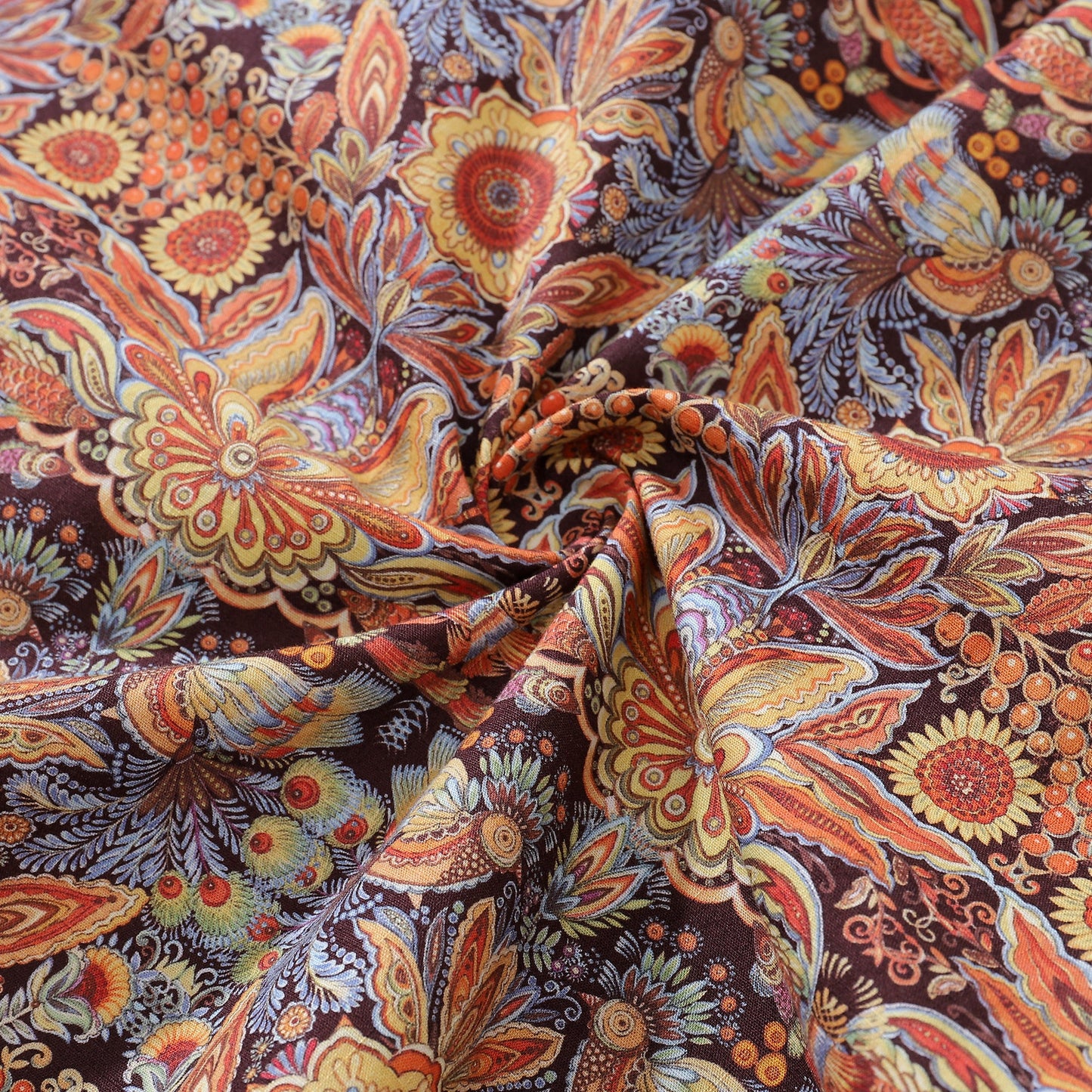 Men's Hawaiian Shirt Mystical Garden Print Cotton 1940s Vintage Short Sleeve Aloha Shirt