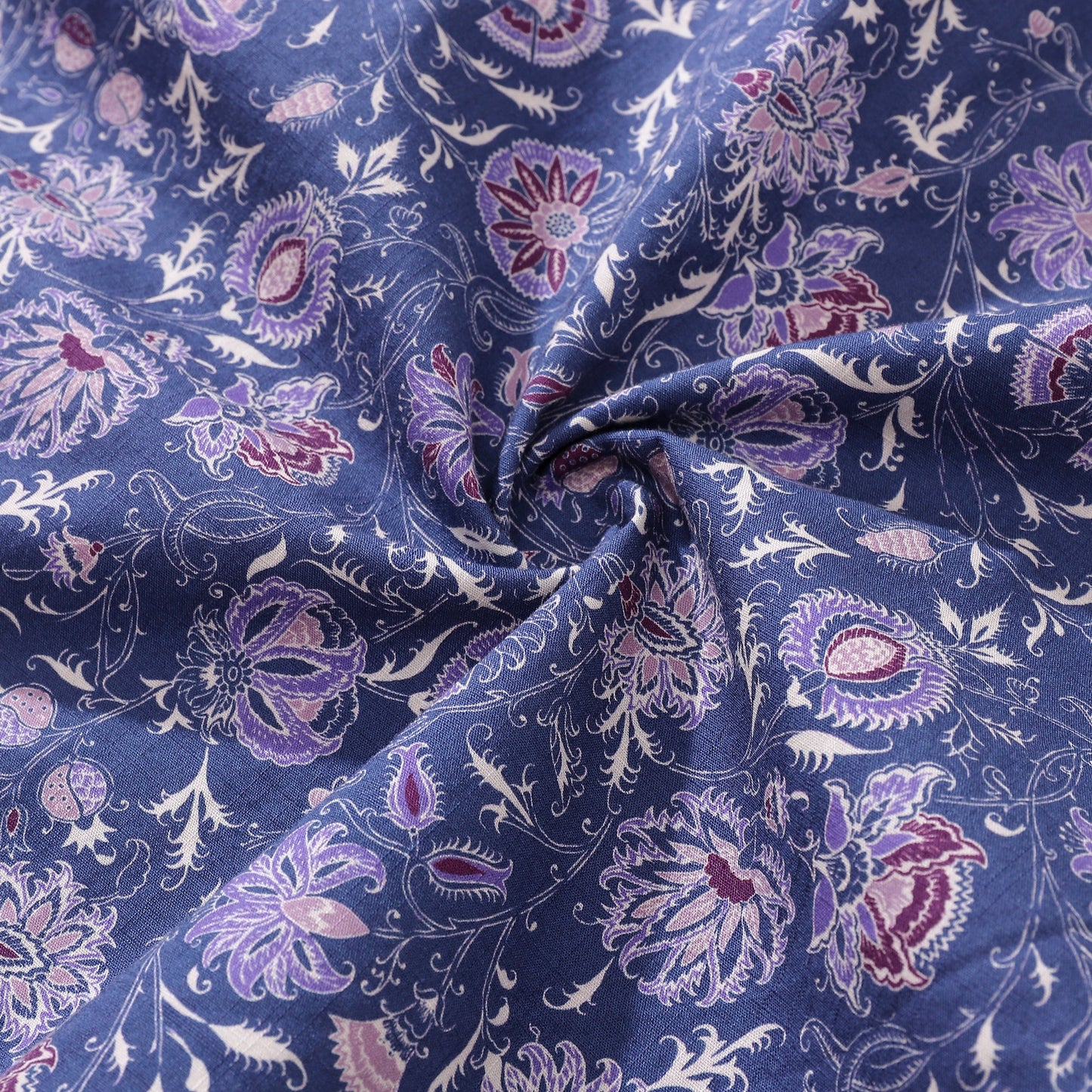Men's Hawaiian Shirt Mystic Flowers Print Cotton Button-down Short Sleeve Aloha Shirt