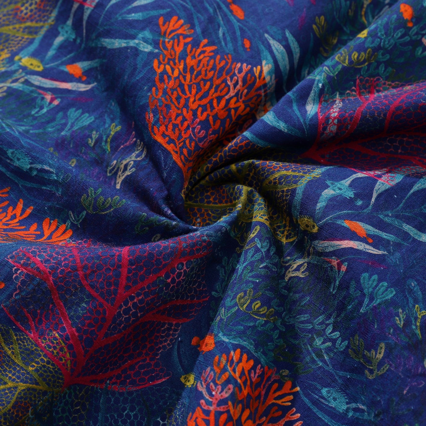 Hawaiian Shirt For The Aquarium By Andersson Grace Shirt Camp Collar 100% Cotton