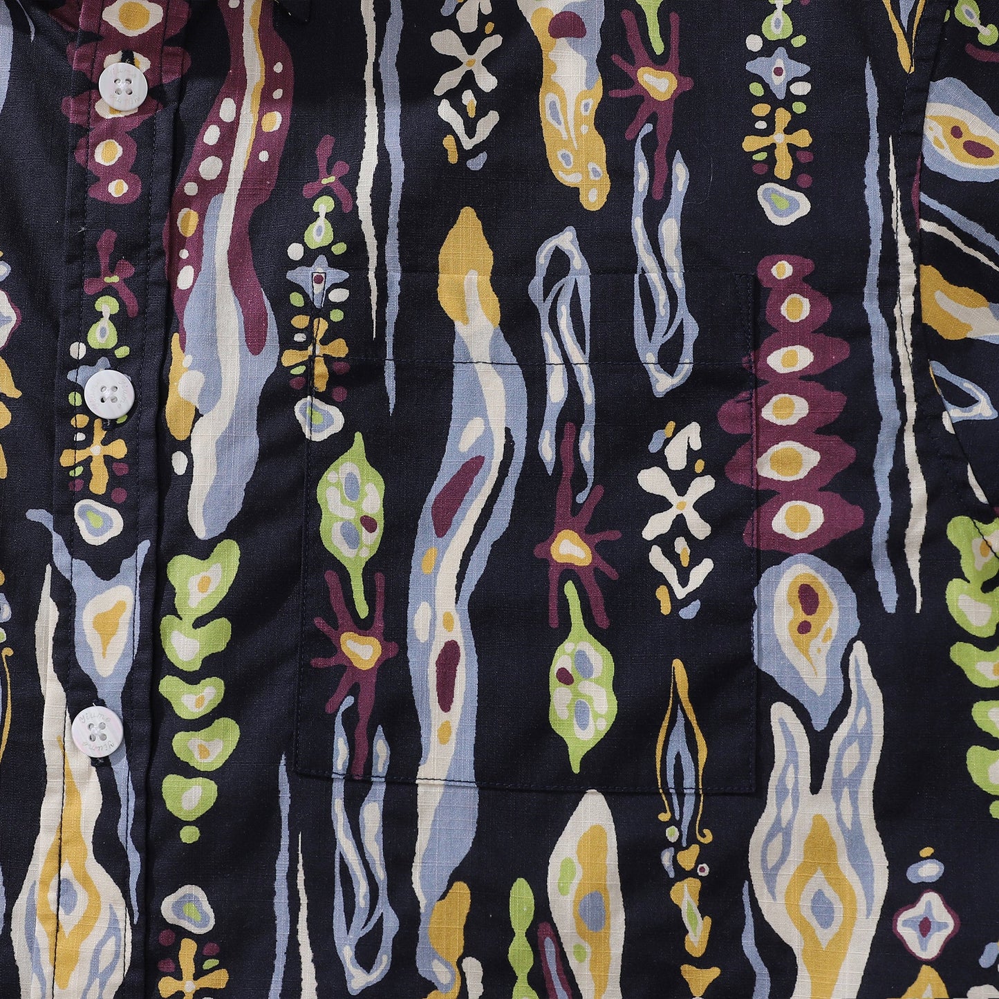 Men's Hawaiian Shirt Valley of the Worms Print Cotton Button-down Short Sleeve Aloha Shirt