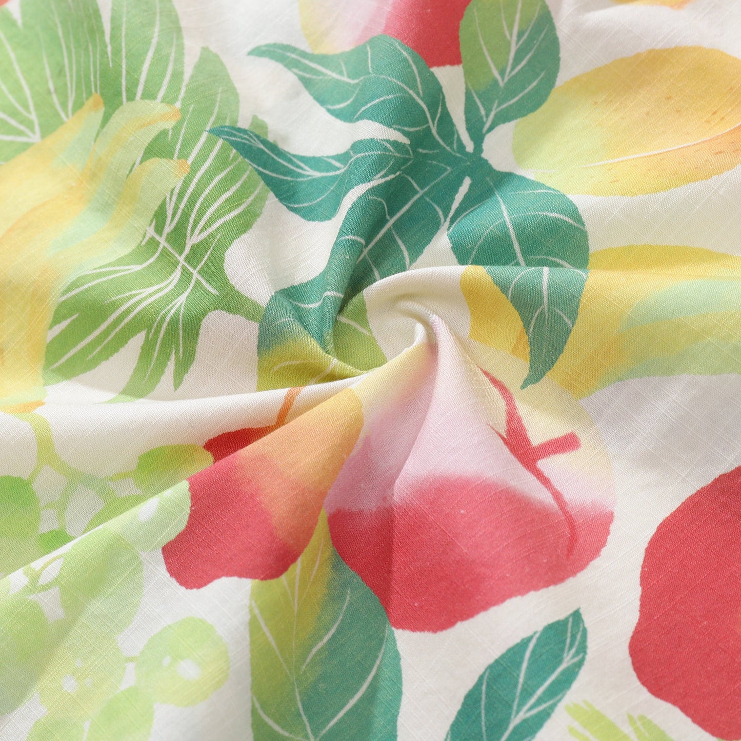Men's Hawaiian Shirt Fruit Salad Print Cotton Button-down Short Sleeve Aloha Shirt