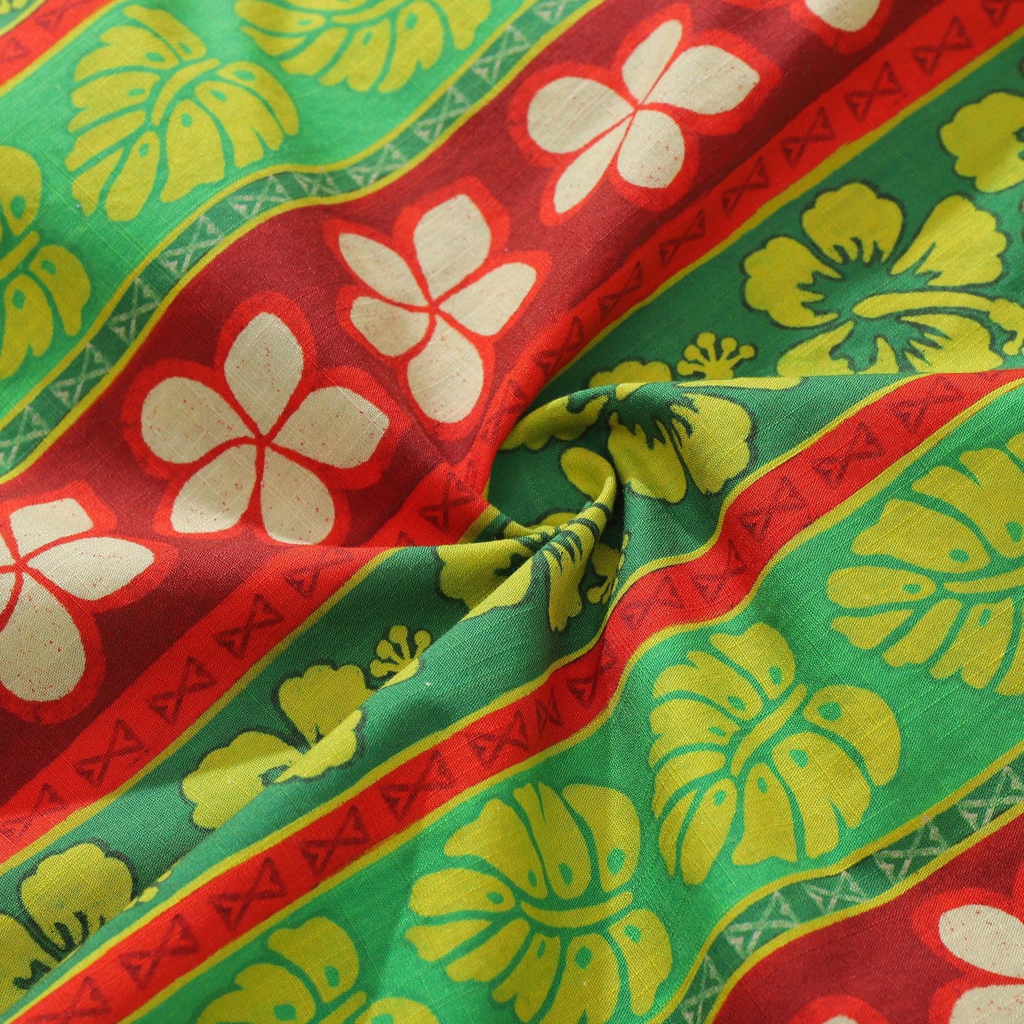 Hawaiian Shirt For Men Vertical Garden Shirt Camp Collar 100% Cotton