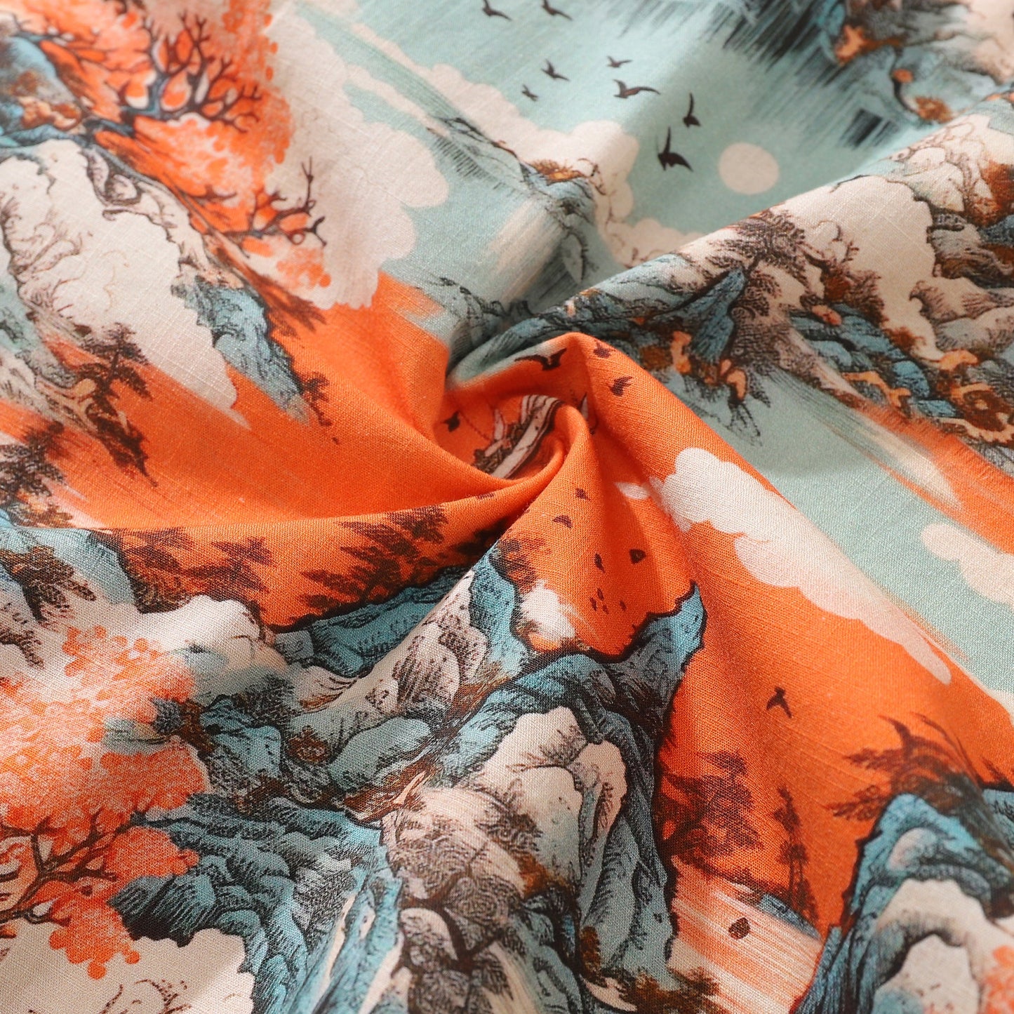 Hawaiian Shirt For Men 1950s Vintage Nature's Majesty Shirt Camp Collar 100% Cotton