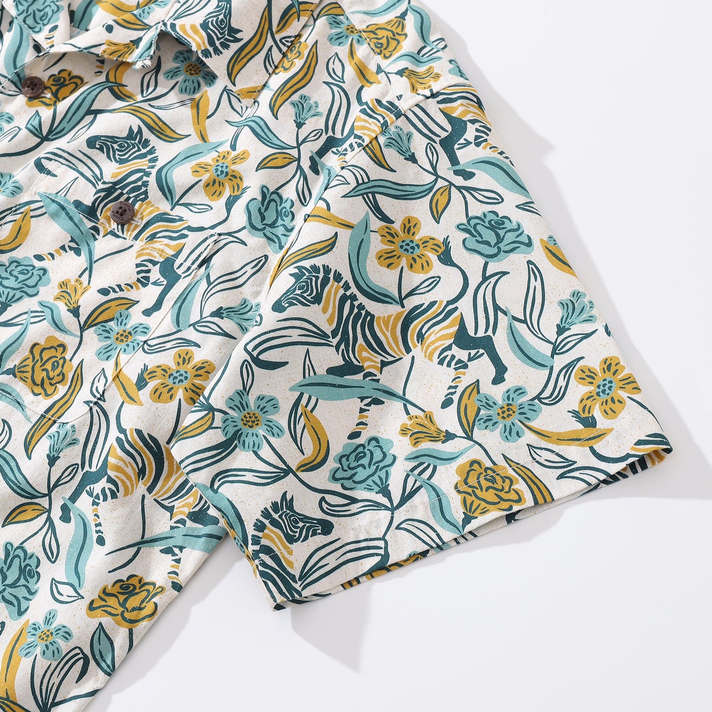 Hawaiian Shirt For Men BohoZebra By Amy Suther Shirt Camp Collar 100% Cotton