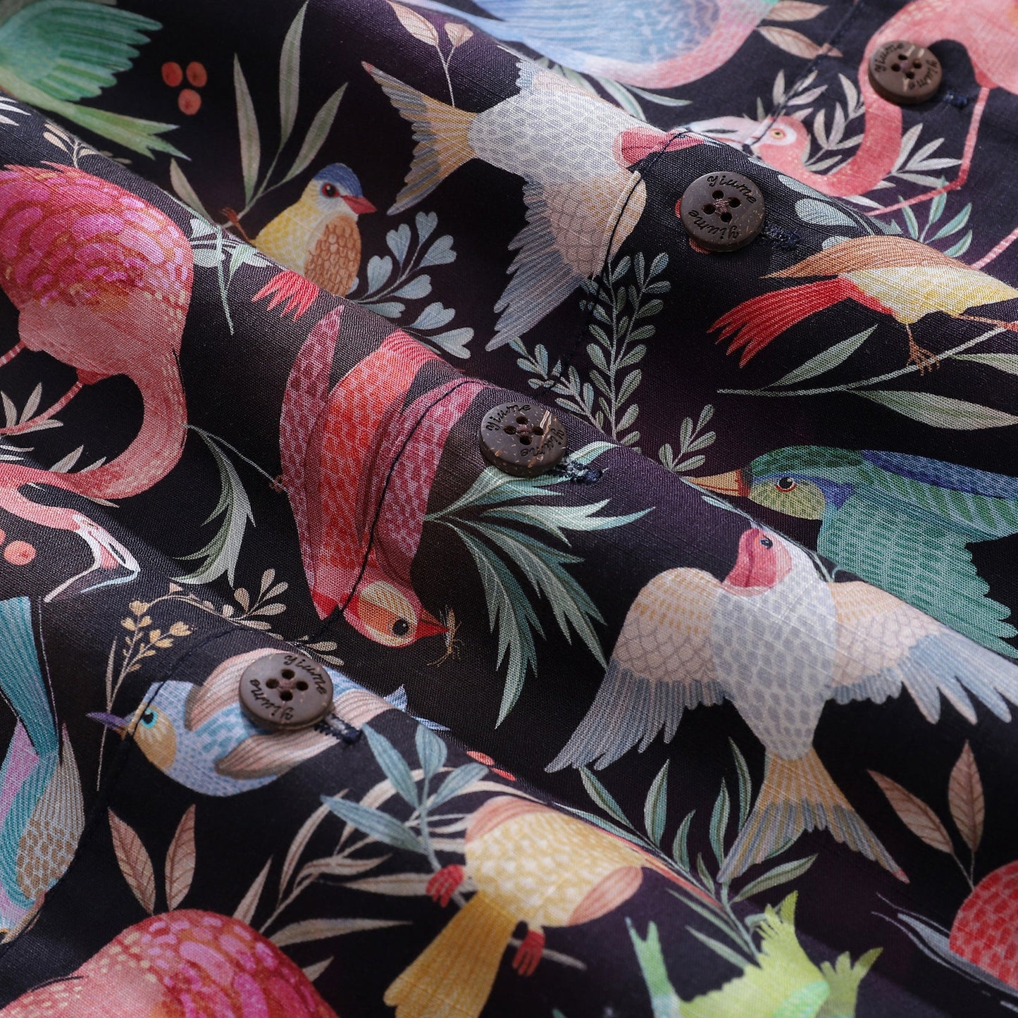 Hawaiian Shirt For Men Birdwatcher's Dream By Rebecca Elfast Shirt Camp Collar 100% Cotton