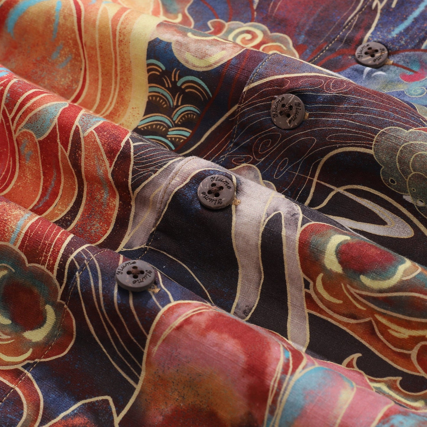 Hawaiian Shirt For Men Blessings Under the Deer's Shadow Shirt Camp Collar 100% Cotton