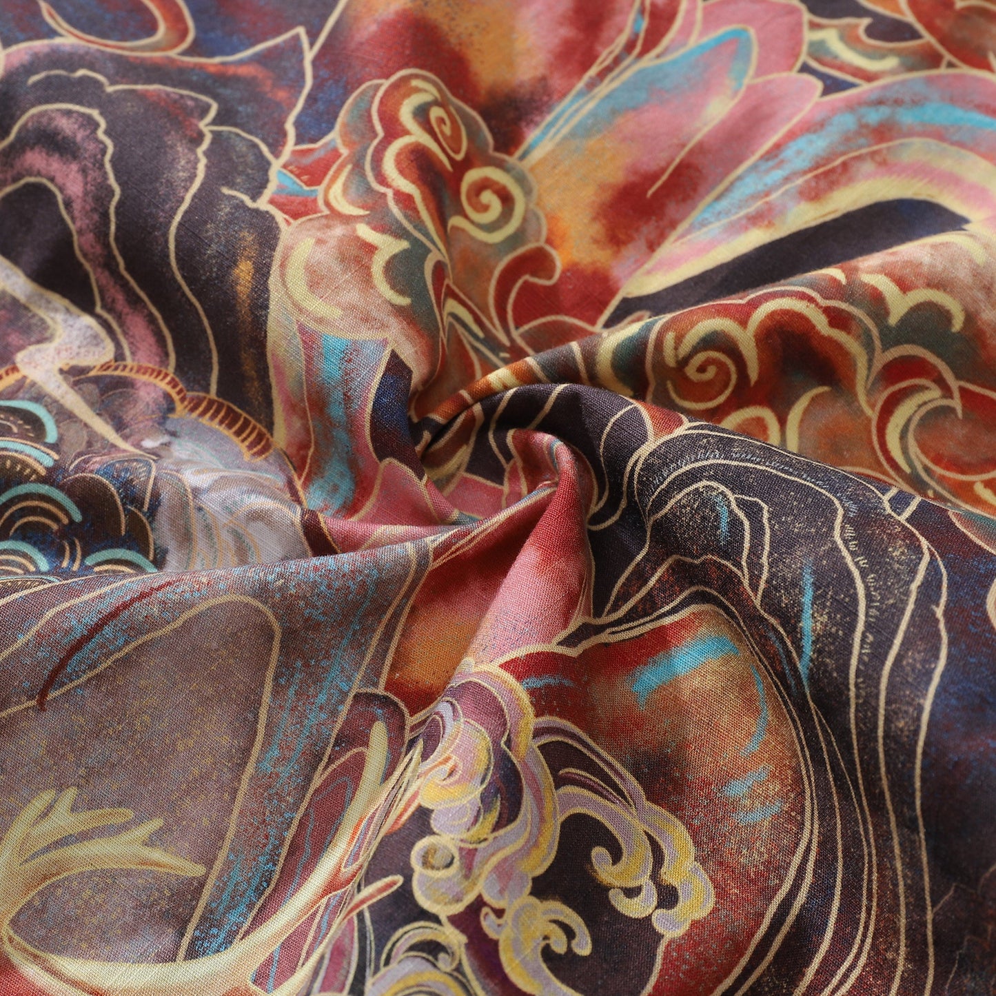 Hawaiian Shirt For Men Blessings Under the Deer's Shadow Shirt Camp Collar 100% Cotton