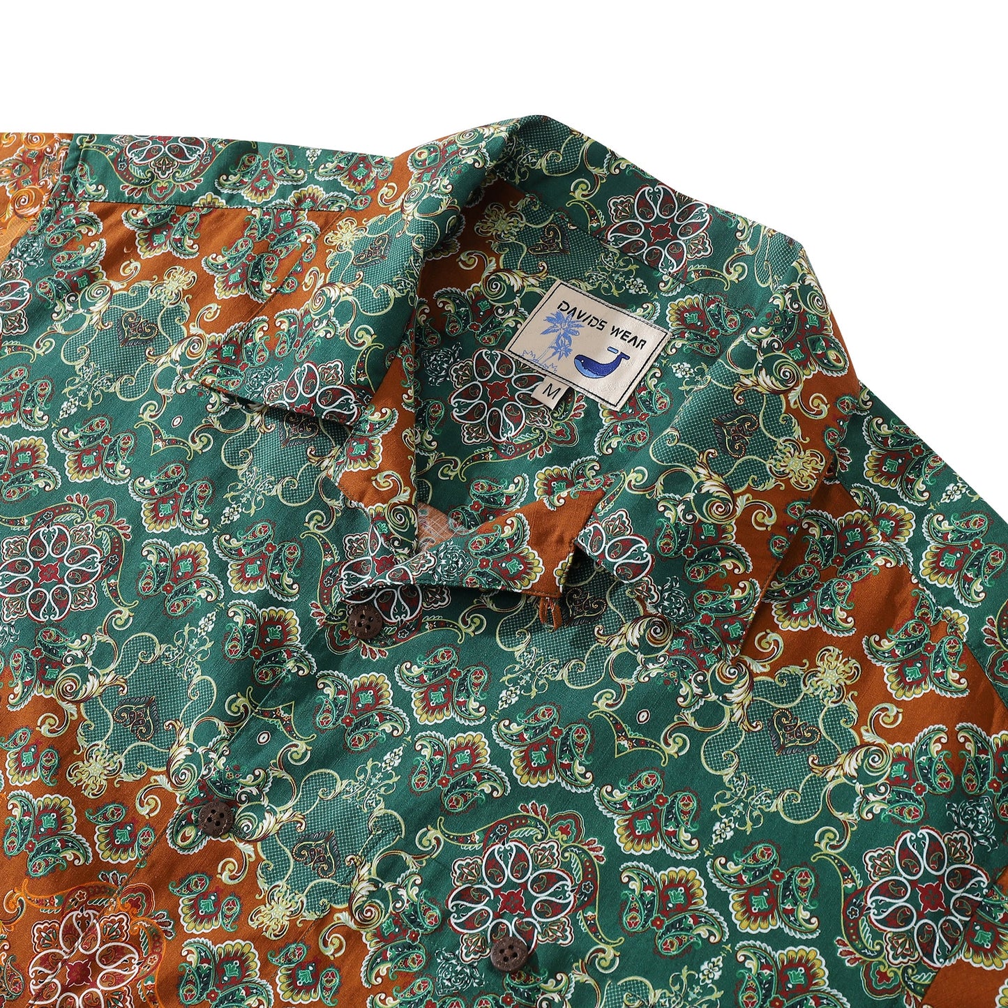 Hawaiian Shirts For Men Vintage Paisley Printed Shirt