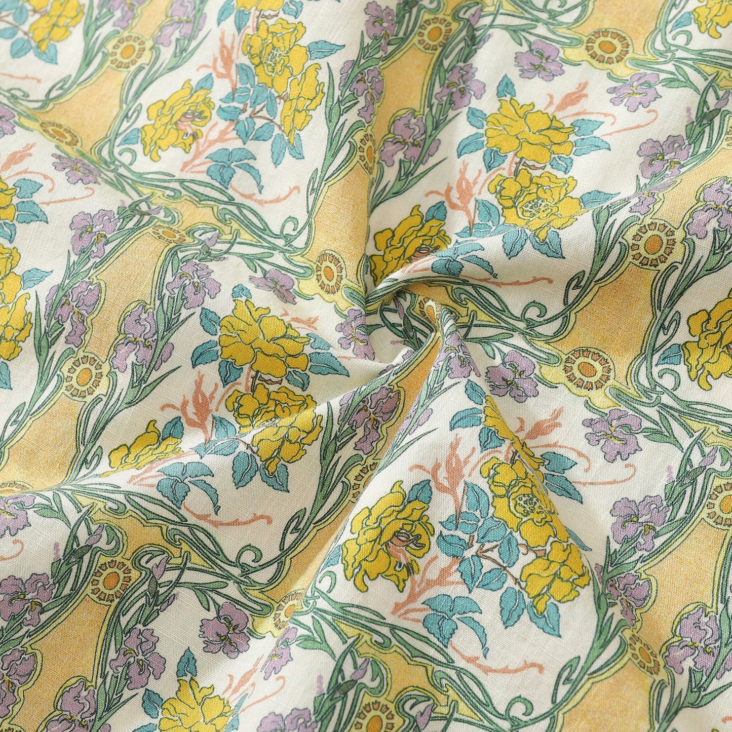 Hawaiian Shirts For Men Retro Rose Iris Print 100% Cotton Short Sleeve