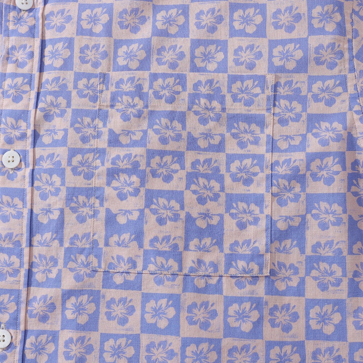 Hawaiian Shirts For Men Retro Hibiscus Print 100% Cotton Short Sleeve