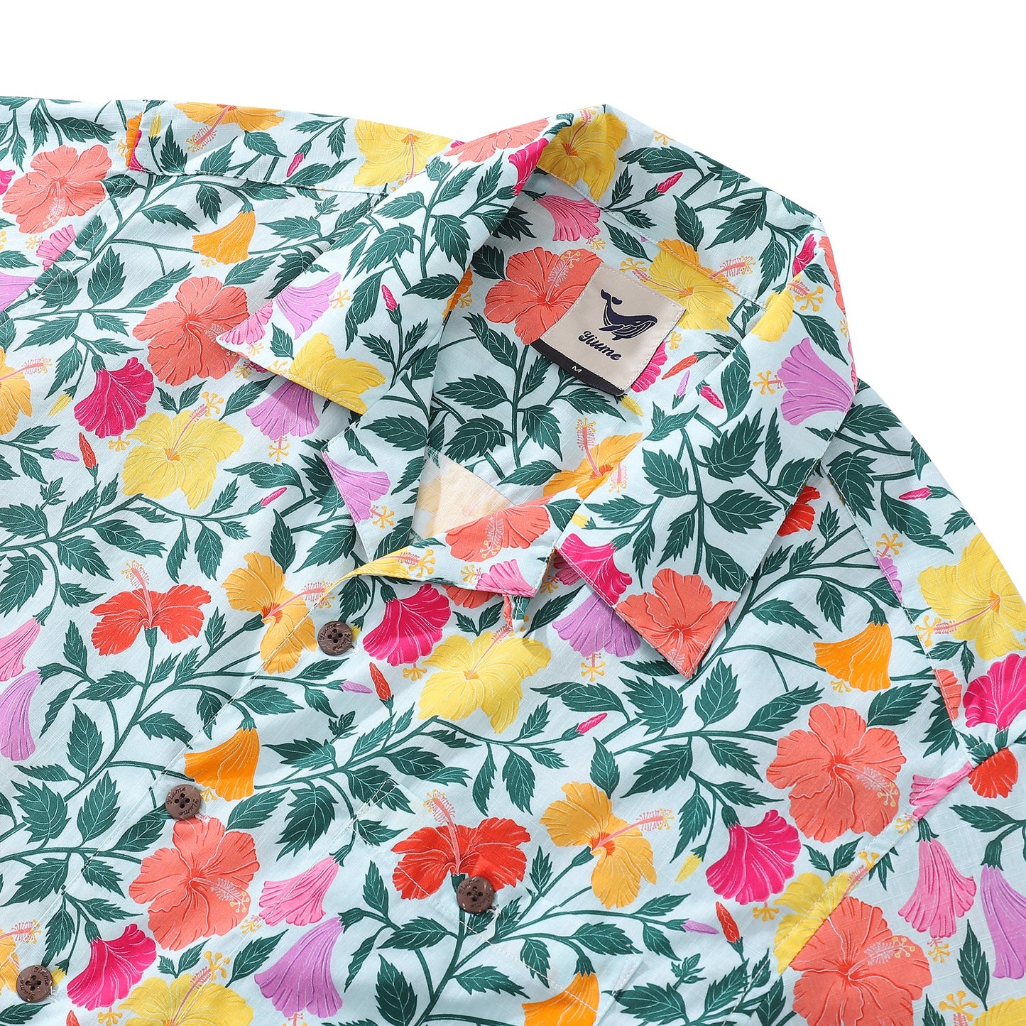 Hawaiian Shirt For Men Rainbow Petals 1940s Vintahe Shirt Camp Collar