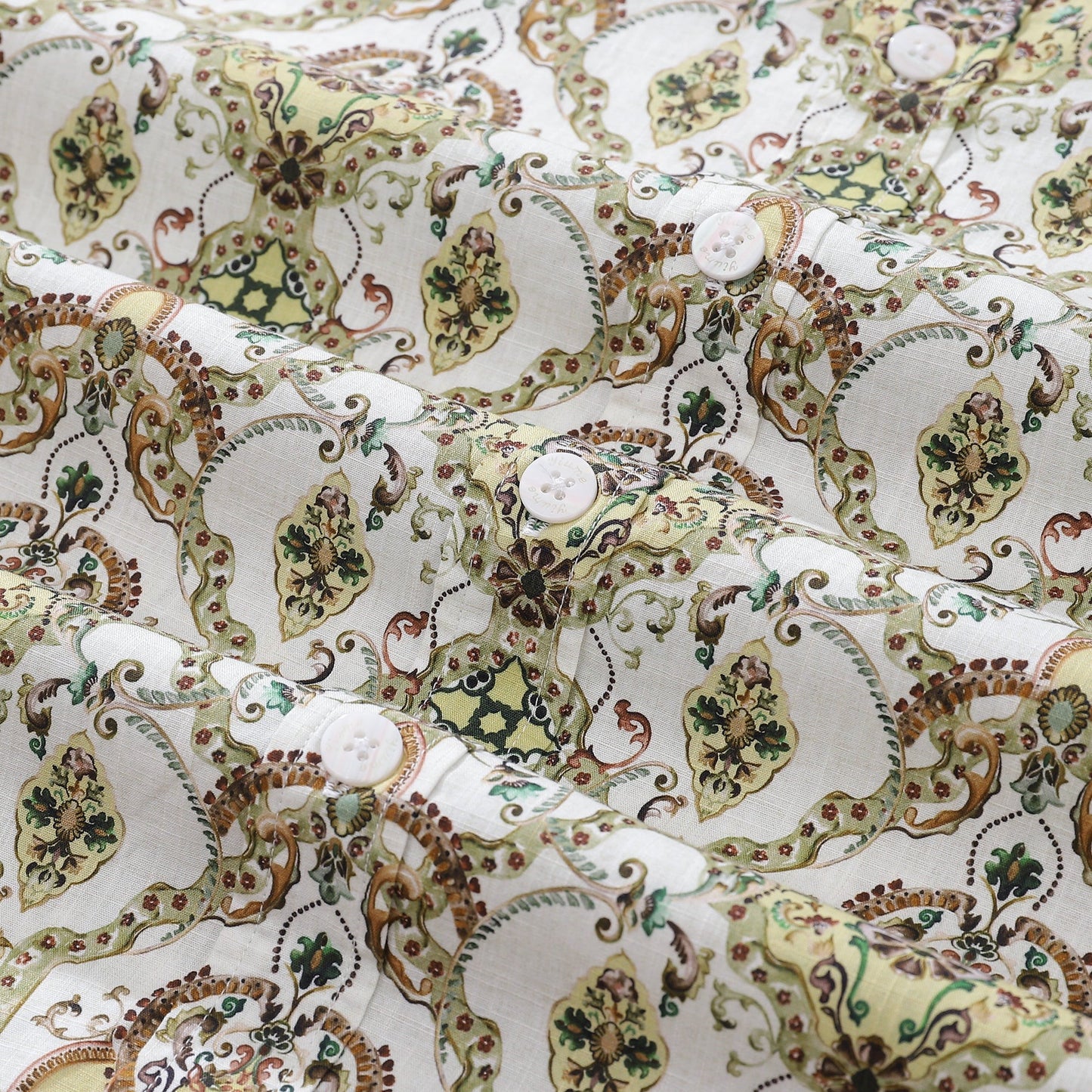 Men's Hawaiian Shirt Euclidean Pattern Print By Brooklyn Bees Design Studio Cotton Button-down Short Sleeve Aloha Shirt