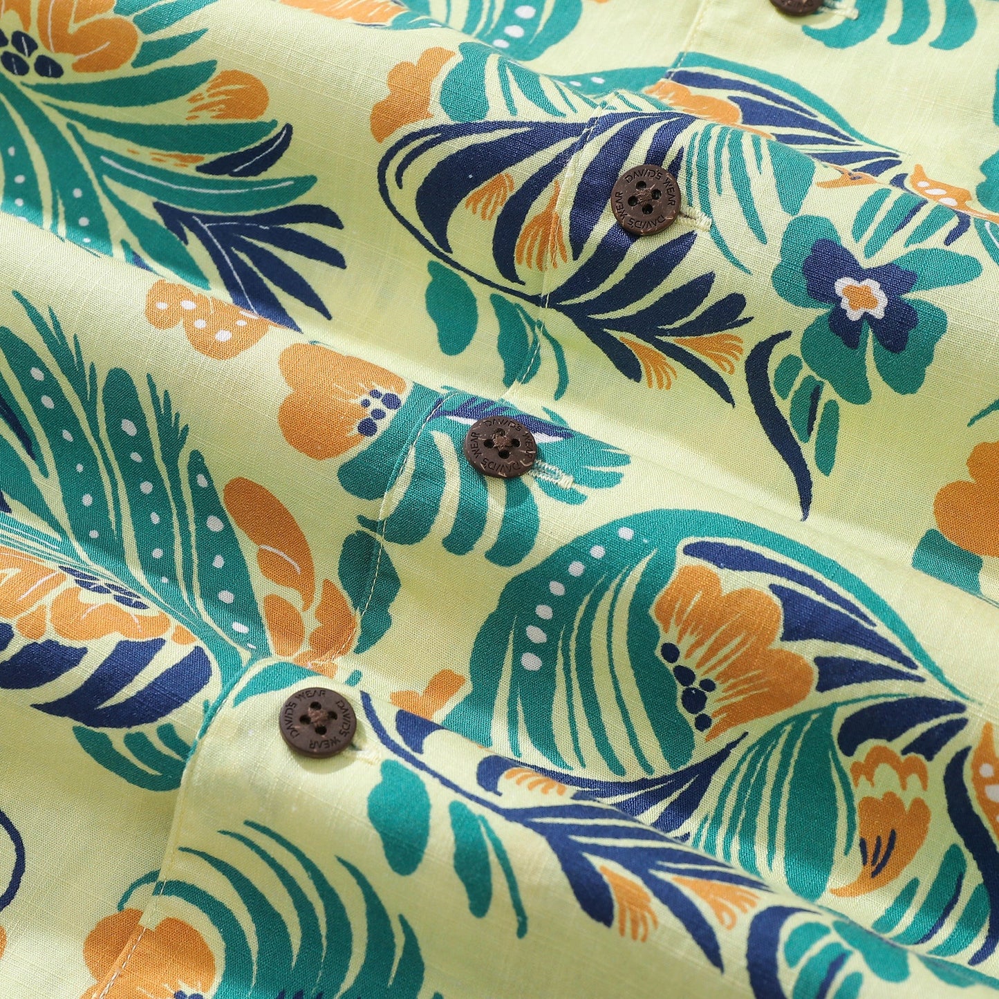 Men's Hawaiian Shirt Hula Time Print Cotton Camp Shirt