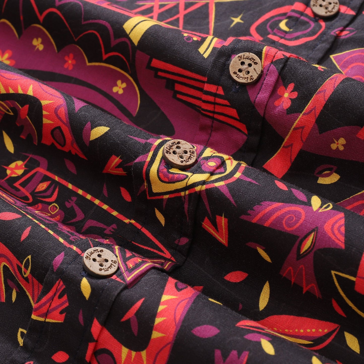 Tropical Hawaiian Shirt For Men The Tiki Bar Button-down Short Sleeve 100% Cotton Shirt