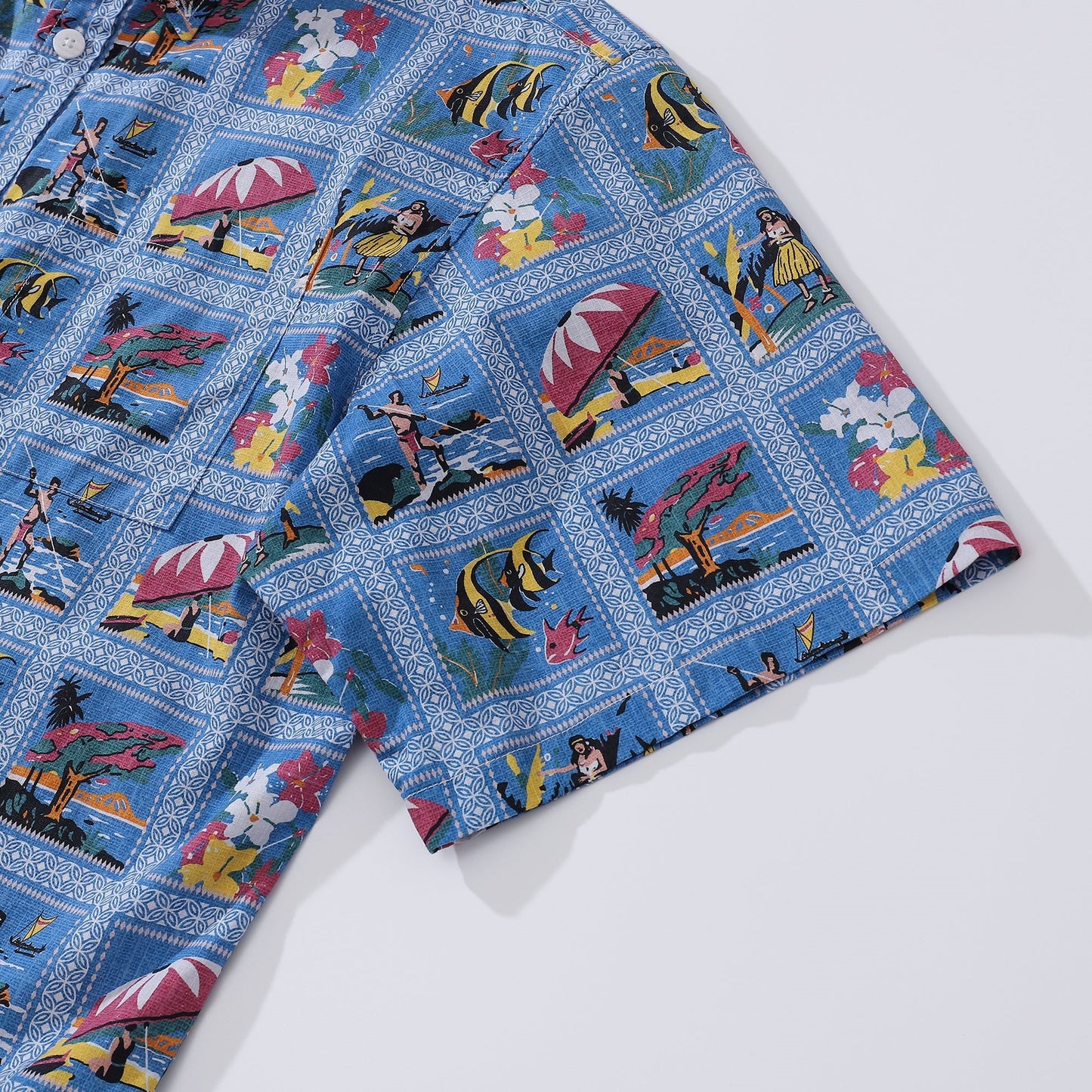 Men's Hawaiian Shirt Aloha From Hawaii Print Cotton Button-down Short Sleeve Aloha Shirt