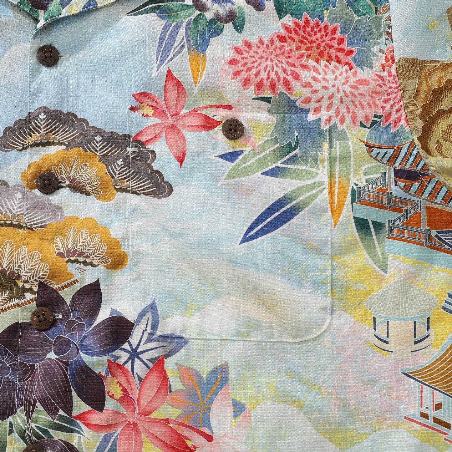 Men's Japanese Cotton Shirt 1950s Vintage Hawaiian Shirt For Men