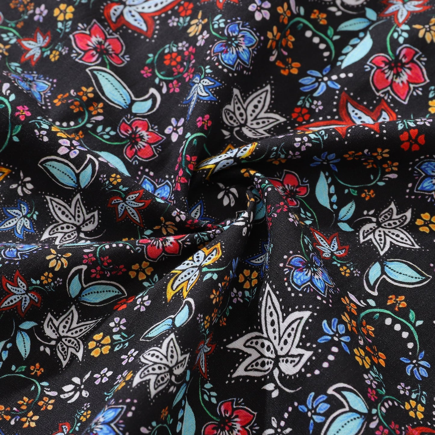 Men's Hawaiian Shirt Garden of Delights Print Cotton Button-down Short Sleeve Aloha Shirt