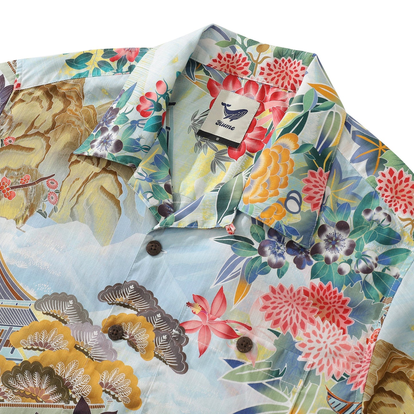 Men's Japanese Cotton Shirt 1950s Vintage Hawaiian Shirt For Men