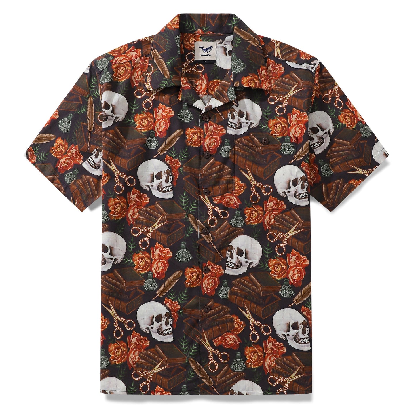 Hawaiian Shirt For Men Dark Academia By Luova Flow Shirt Camp Collar 100% Cotton