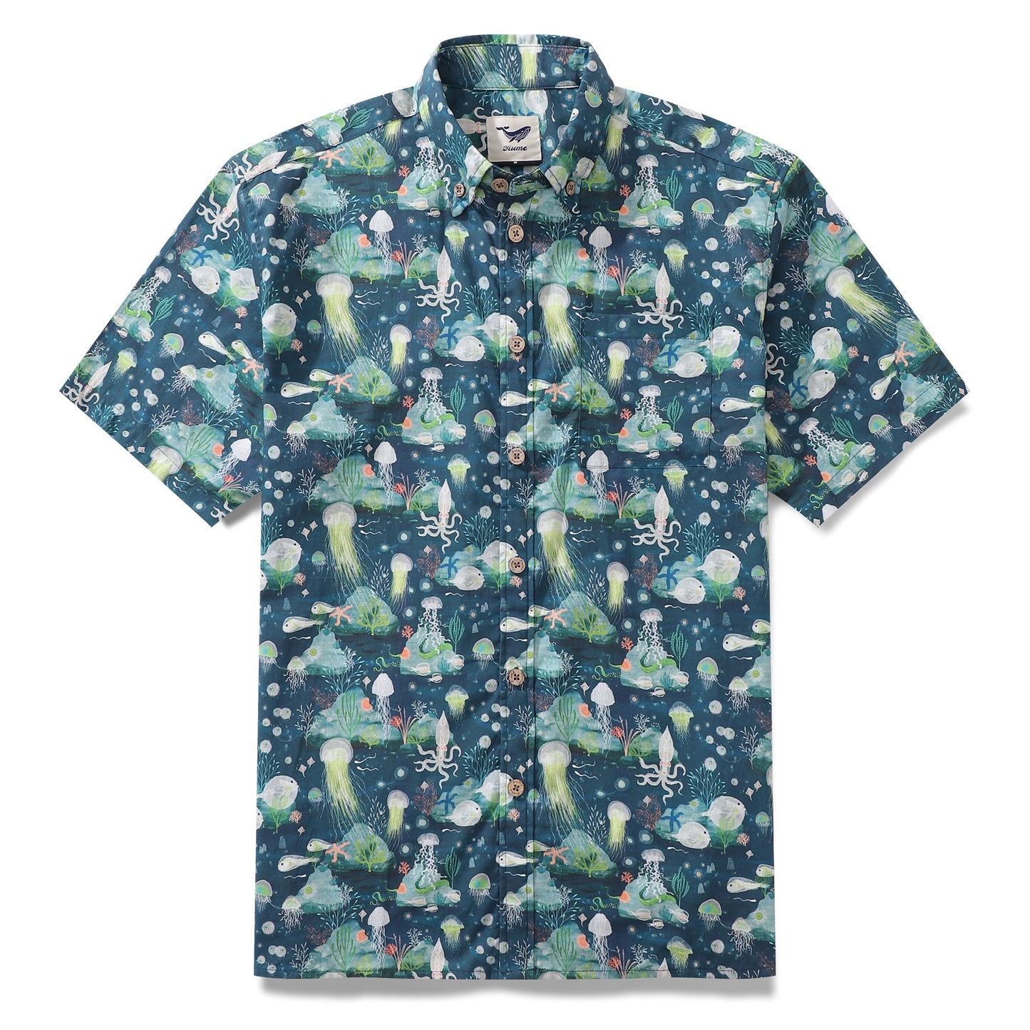 Hawaiian Shirt For Men Lumo By Katherine Quinn Button-down Short Sleeve 100% Cotton Shirt