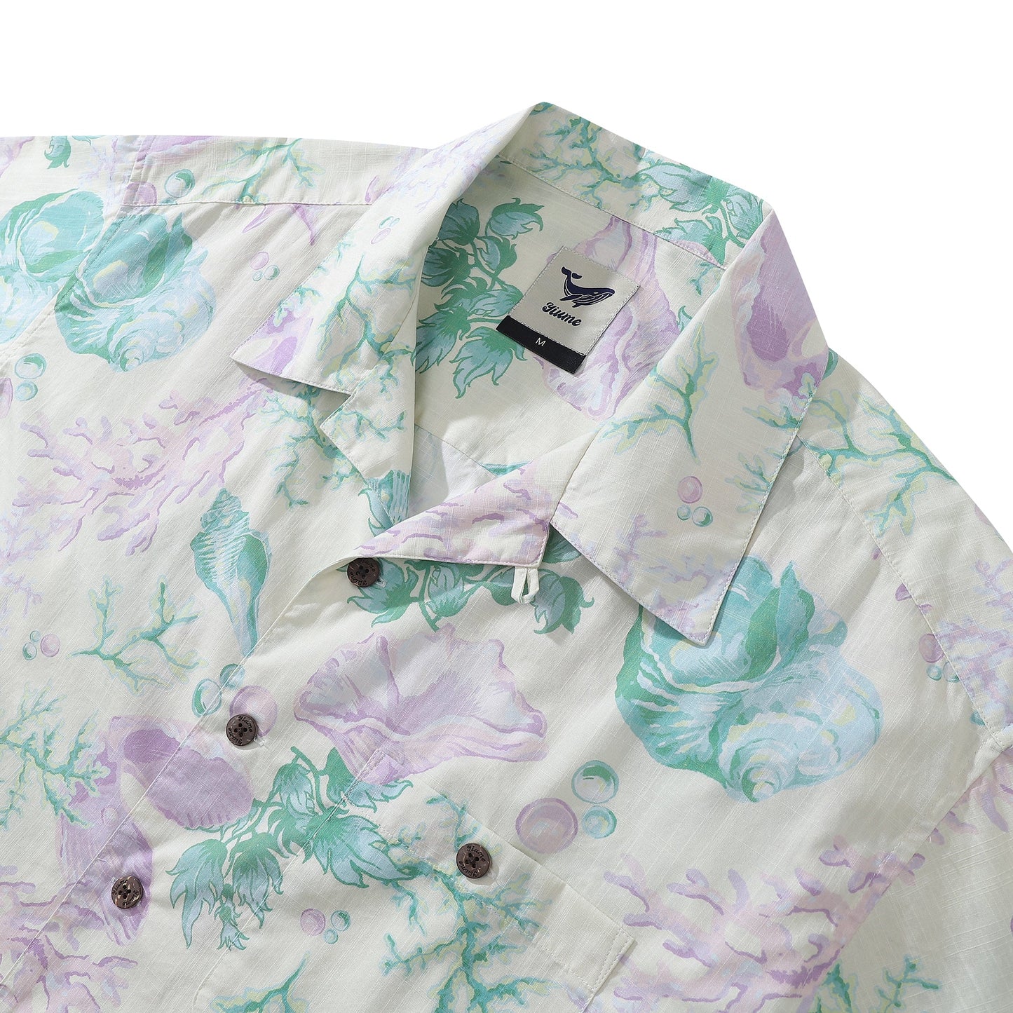 Hawaiian Shirt For Men The Pearl of the Orient Shirt Camp Collar 100% Cotton