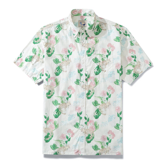 Hawaiian Shirt For Men Tropical Leopard And Hibiscus Short Sleeve Designer Shirt