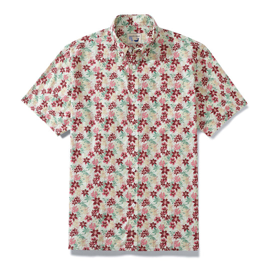 Hawaiian Shirt For Men Floral Vintage Aloha Wear Short Sleeve Hibiscus Print